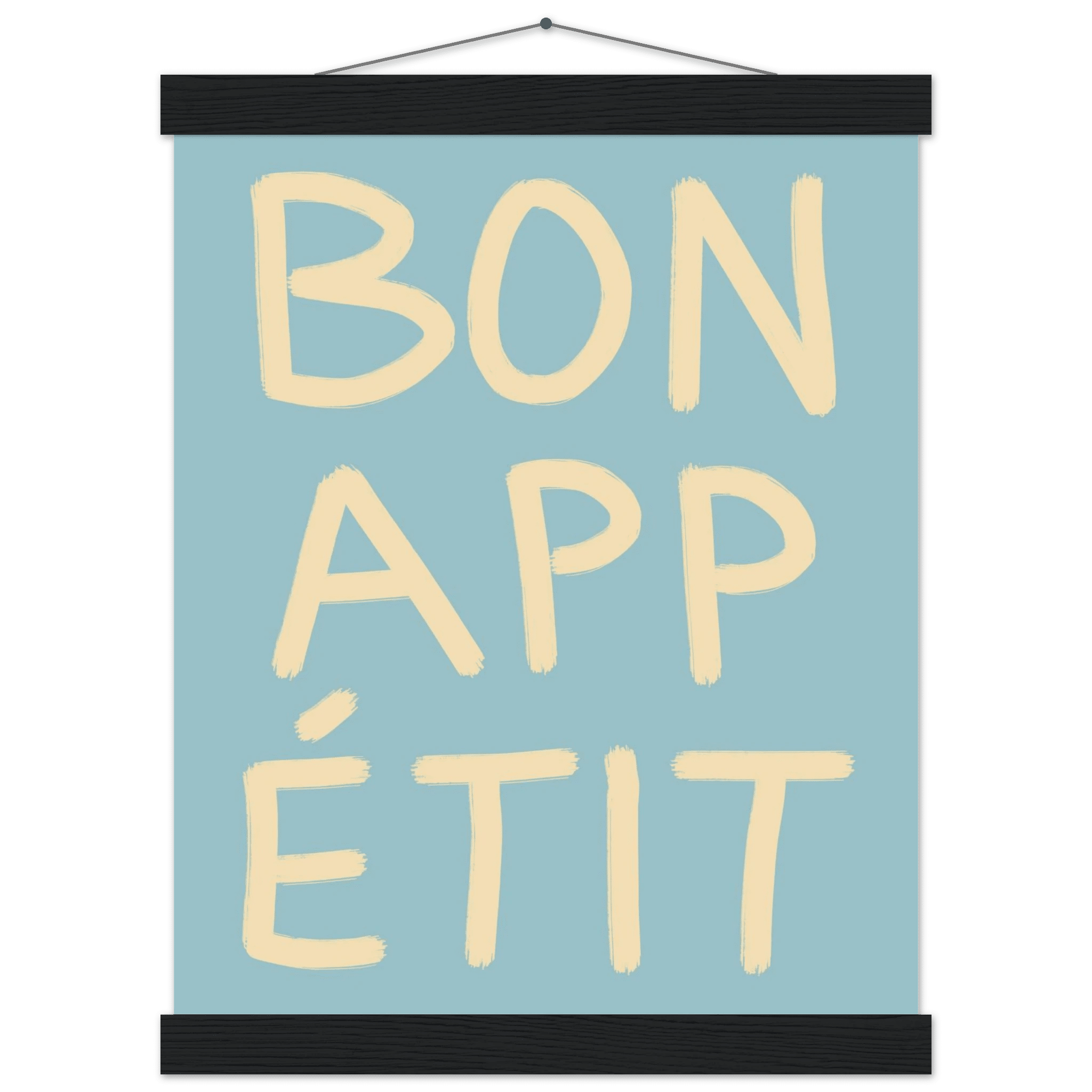 Bon Appétit Kitchen Poster | French Typography Wall Art | Retro Dining Room Print Decor - Evergreen Posters