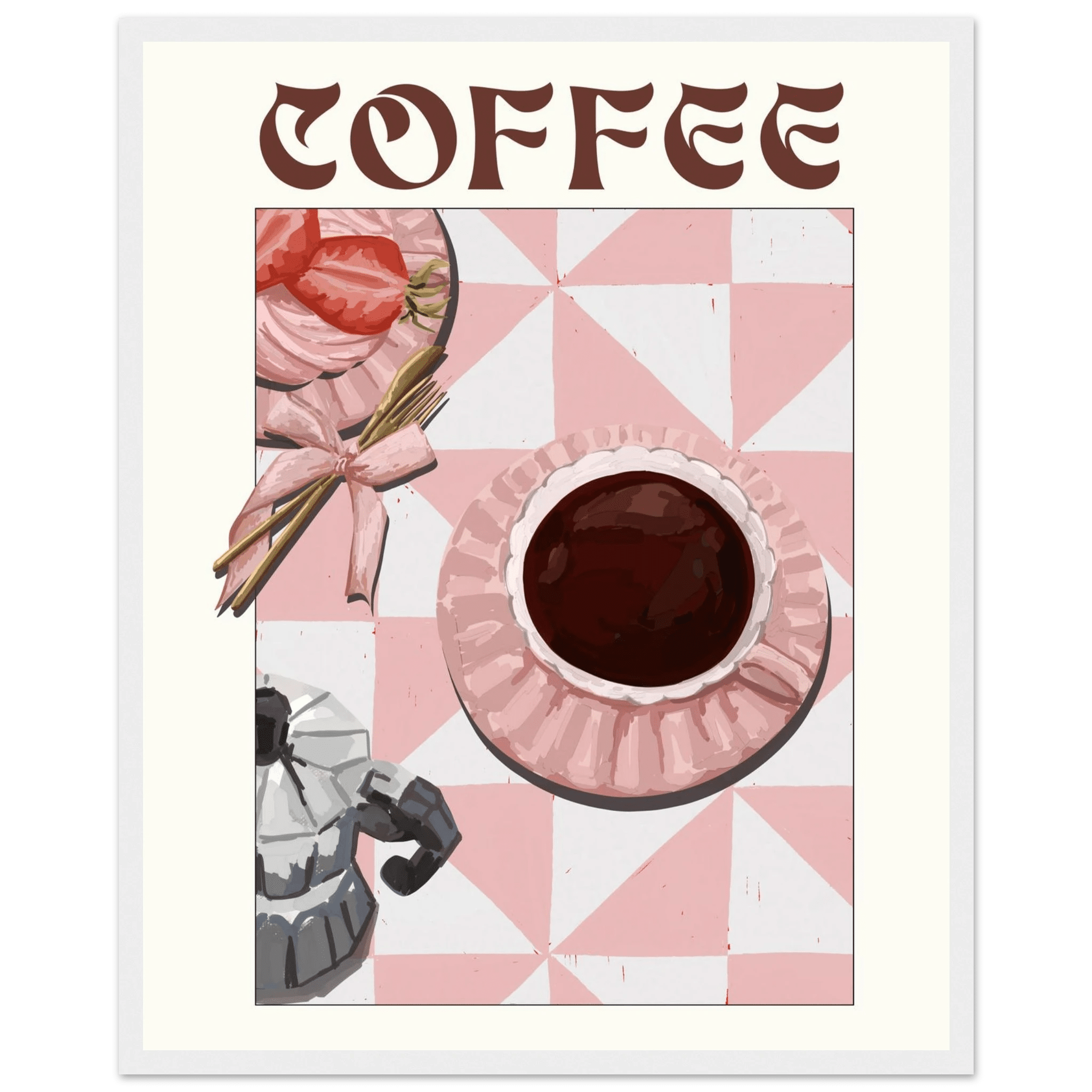 Coffee Poster – Cozy Breakfast Kitchen Wall Art Print (Digital & Printed Options) - Evergreen Posters