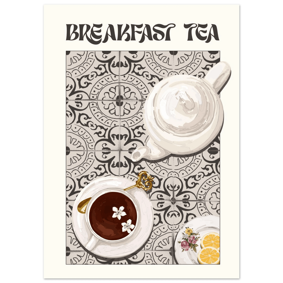 Breakfast Tea Poster – Cozy Kitchen Wall Art Print (Digital & Printed Options) - Evergreen Posters