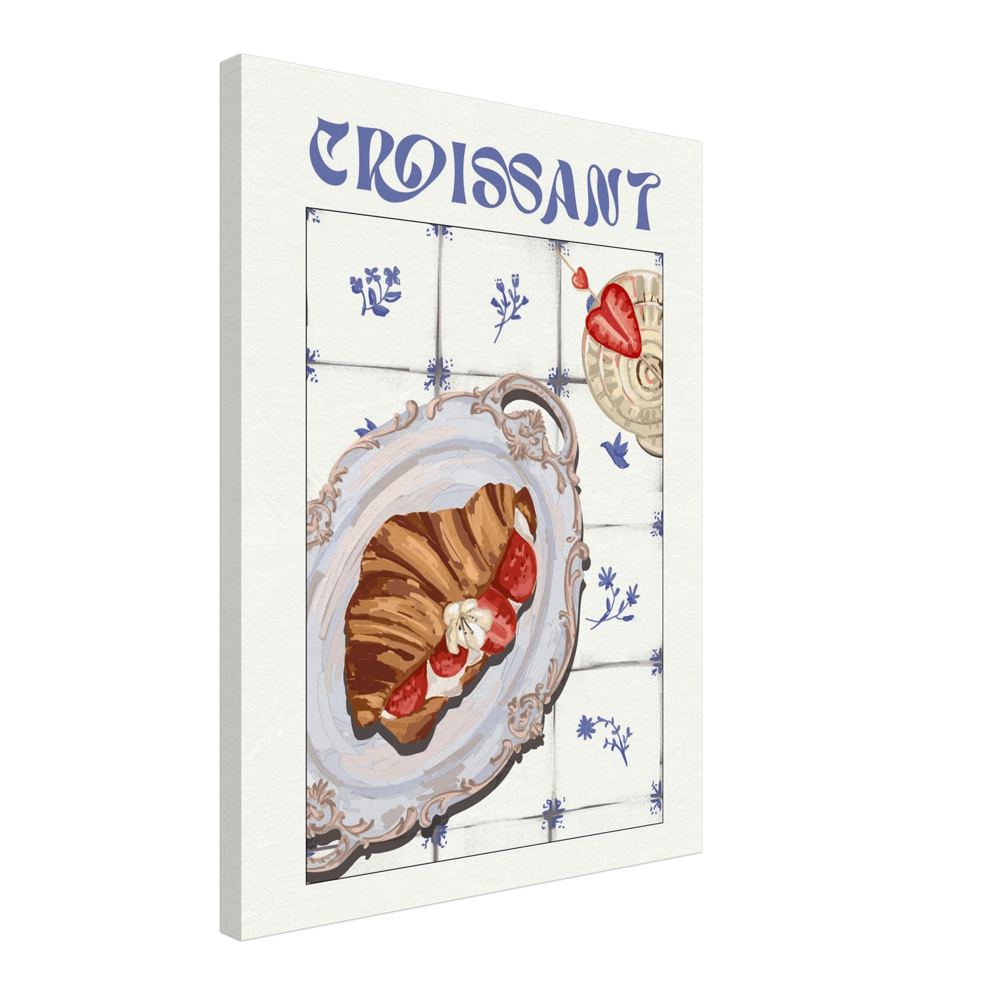 Croissant Poster – Charming French Breakfast Kitchen Wall Art Print (Digital & Printed Options) - Evergreen Posters