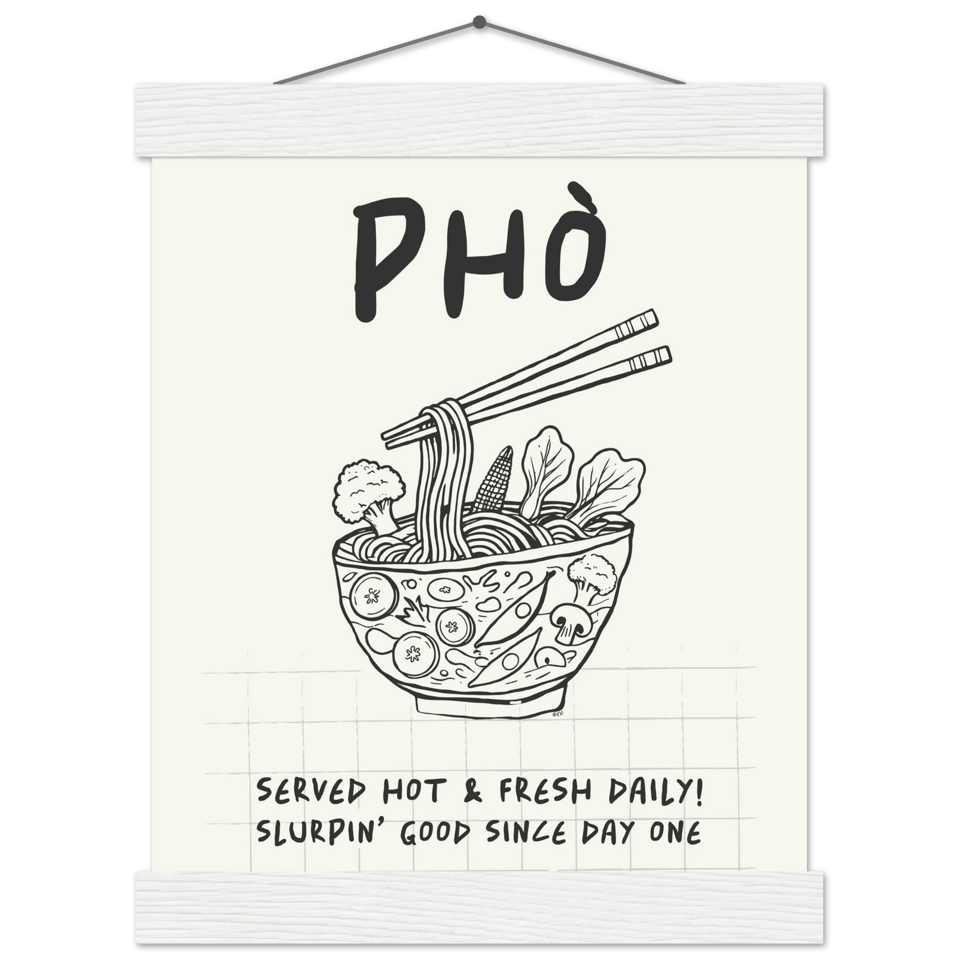 Pho Poster – Slurpin’ Good Vietnamese Kitchen Wall Art Print (Digital & Printed Options) - Evergreen Posters