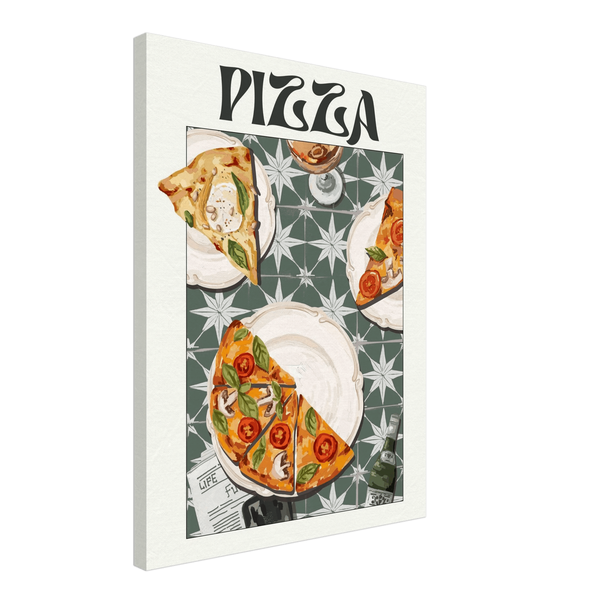 Pizza Poster – Playful Italian Kitchen Wall Art Print (Digital & Printed Options) - Evergreen Posters