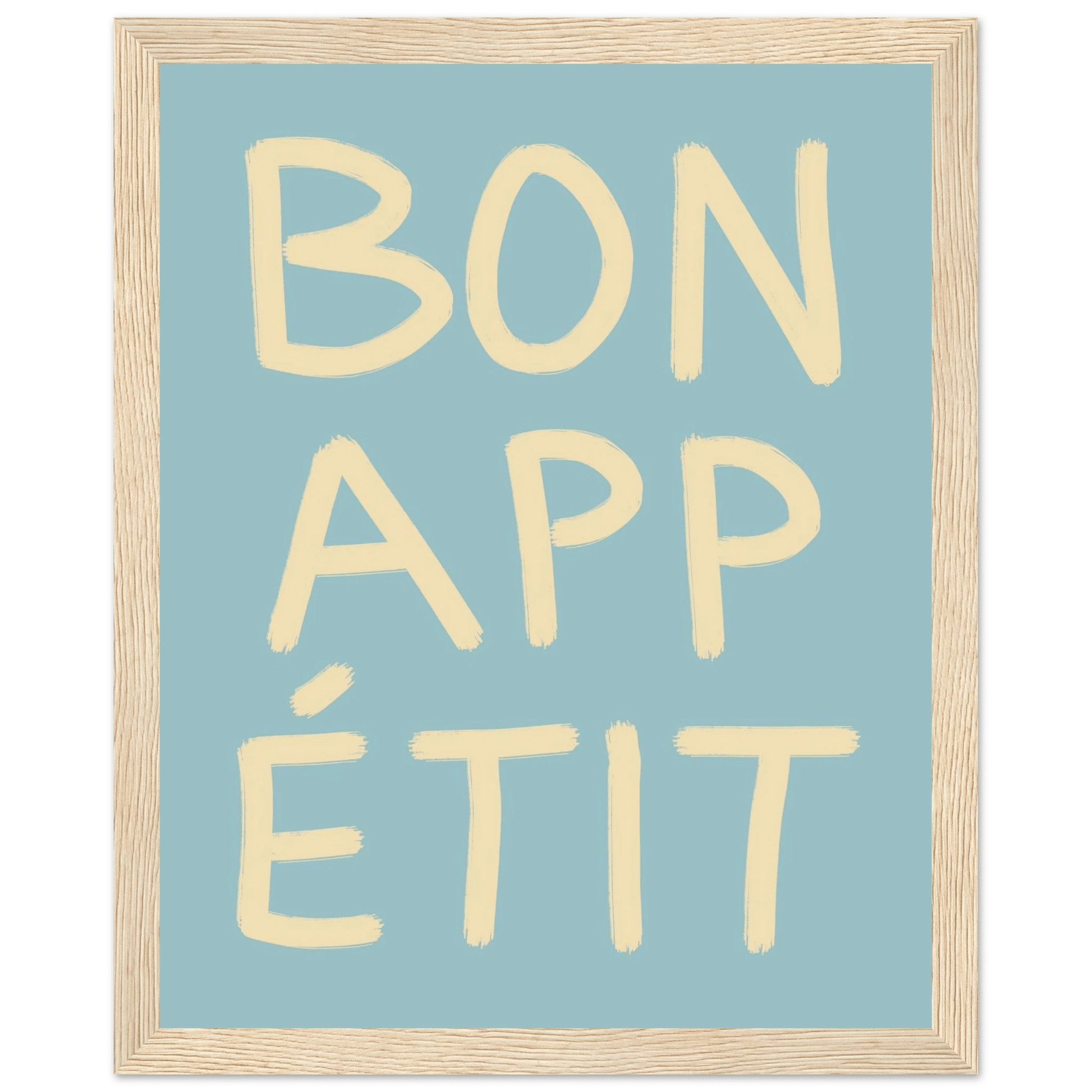 Bon Appétit Kitchen Poster | French Typography Wall Art | Retro Dining Room Print Decor - Evergreen Posters