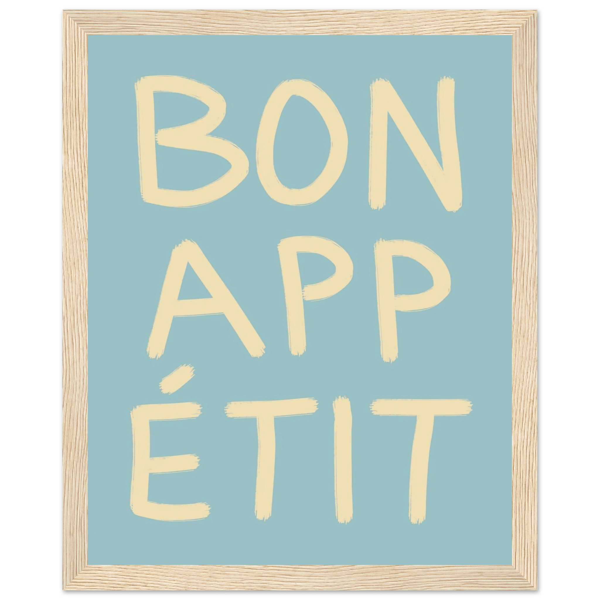 Bon Appétit Kitchen Poster | French Typography Wall Art | Retro Dining Room Print Decor - Evergreen Posters