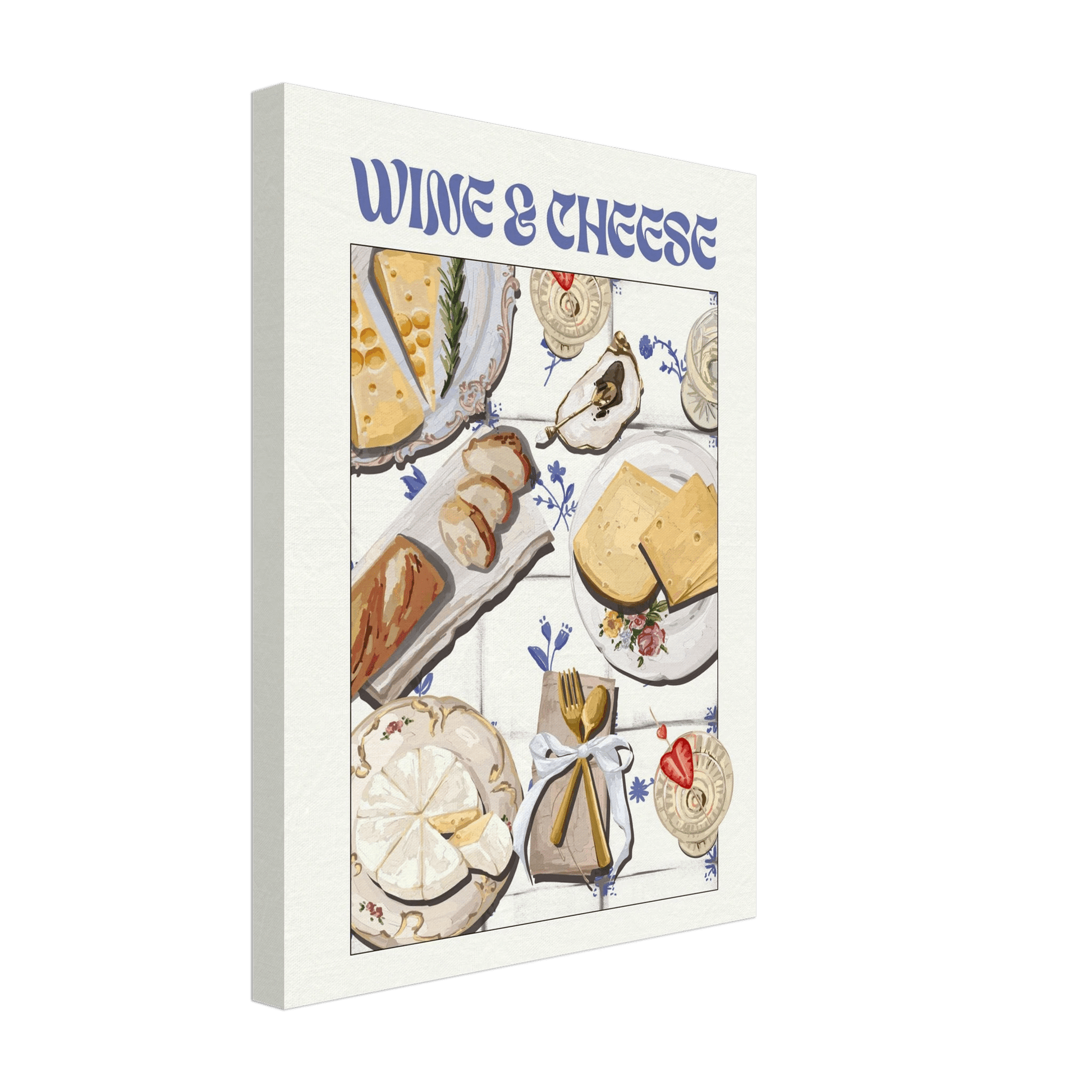 Wine & Cheese Poster – Elegant Kitchen & Dining Wall Art Print (Digital & Printed Options) - Evergreen Posters