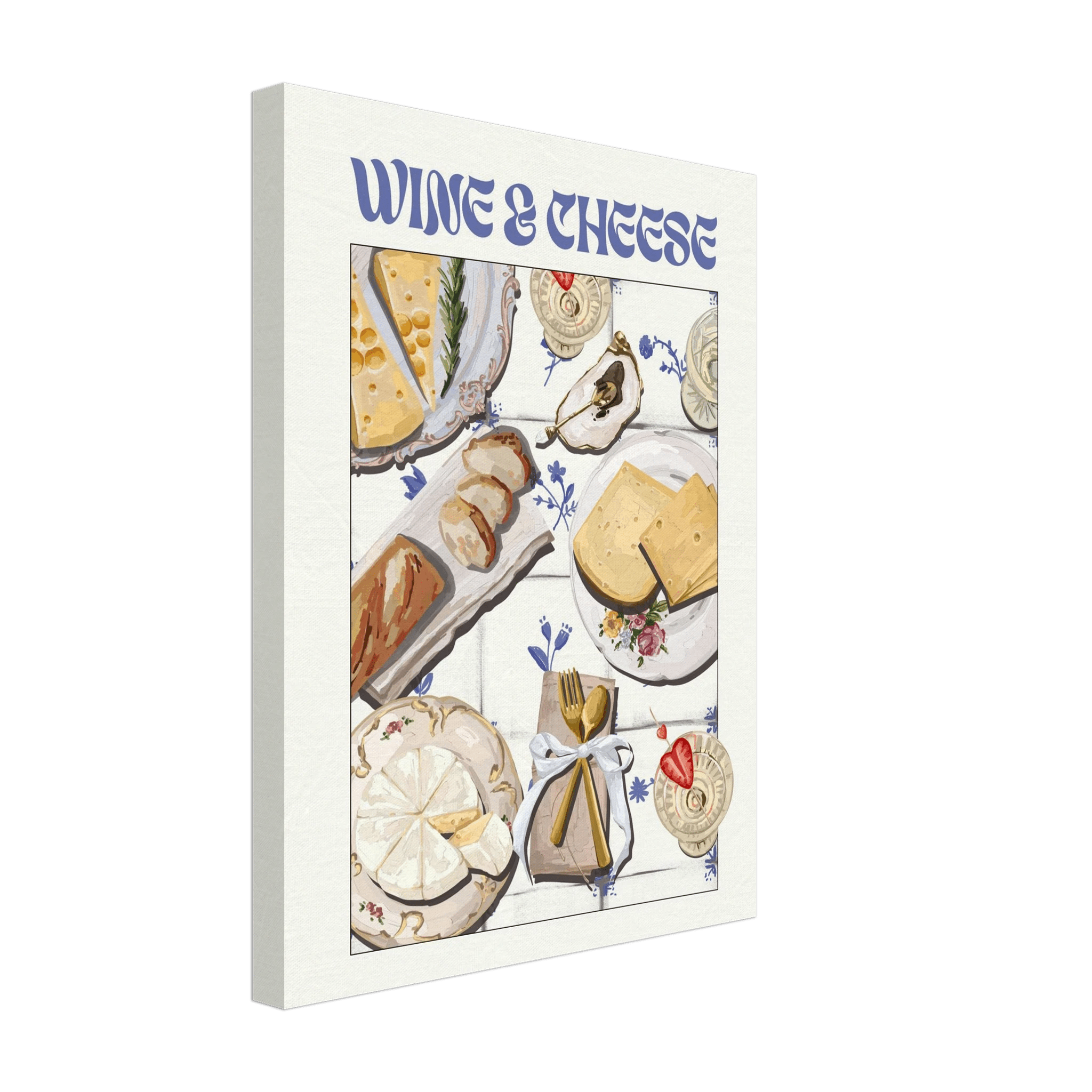 Wine & Cheese Poster – Elegant Kitchen & Dining Wall Art Print (Digital & Printed Options) - Evergreen Posters