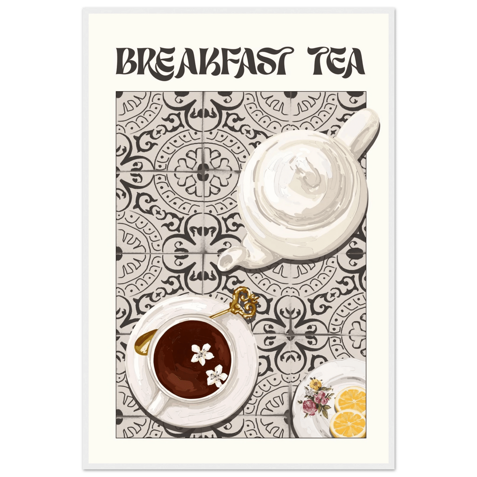 Breakfast Tea Poster – Cozy Kitchen Wall Art Print (Digital & Printed Options) - Evergreen Posters