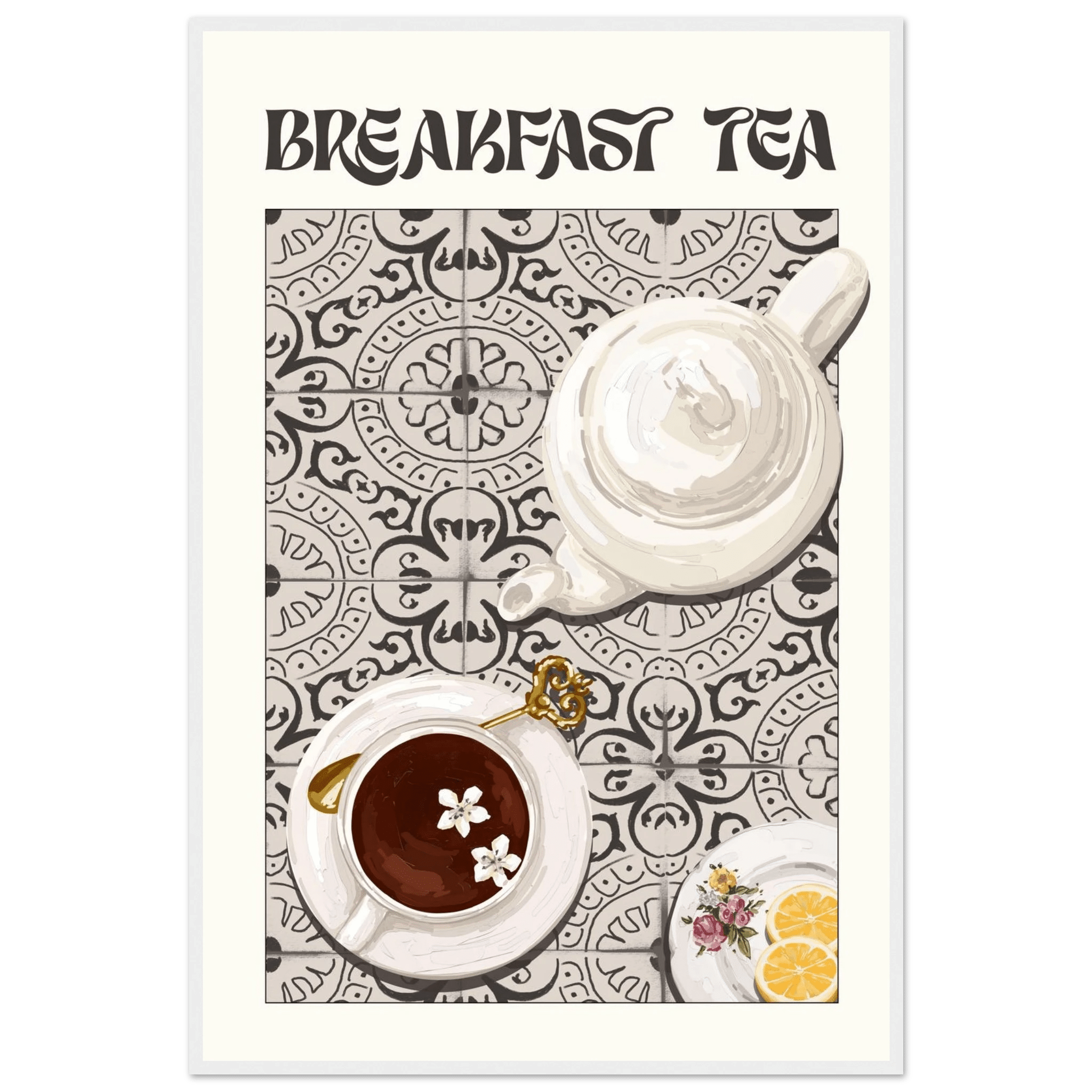 Breakfast Tea Poster – Cozy Kitchen Wall Art Print (Digital & Printed Options) - Evergreen Posters