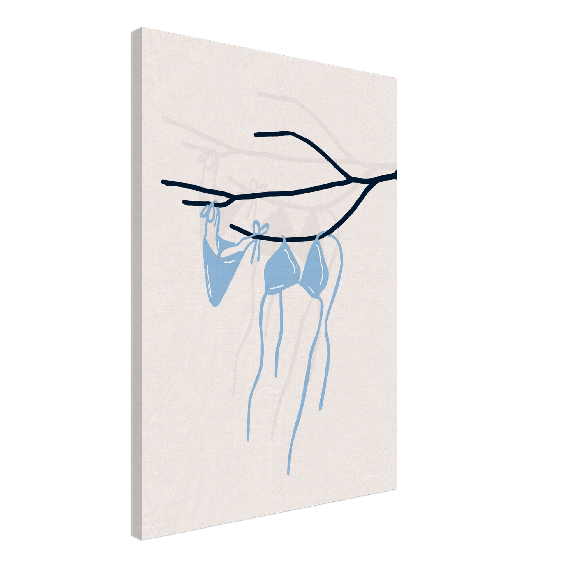 Coastal Bikini Line Art Poster – Minimalist Beach Wall Art Print - Evergreen Posters