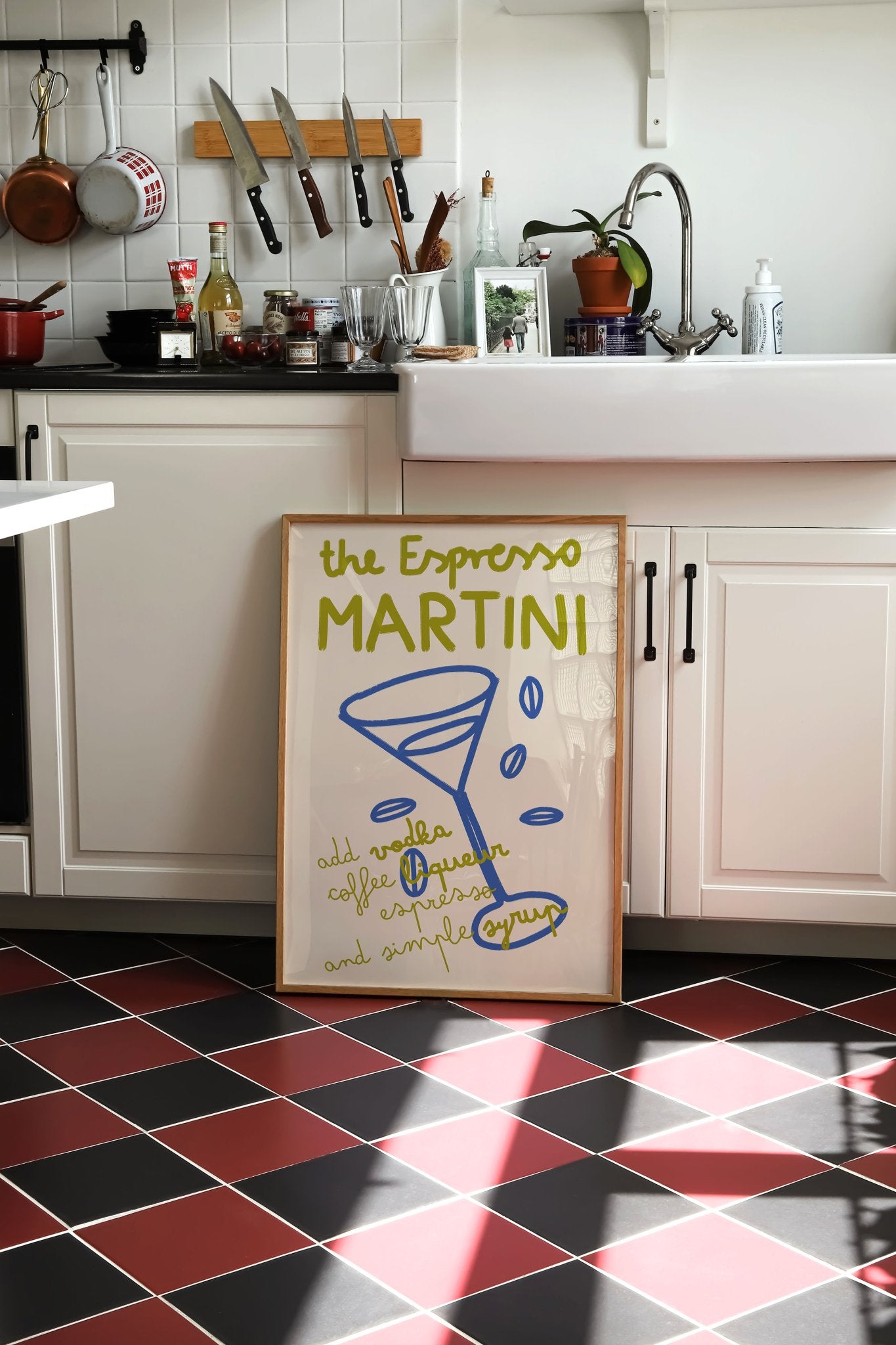 Espresso Martini Print | Cocktail Recipe Wall Art | Kitchen Bar Poster - Evergreen Posters