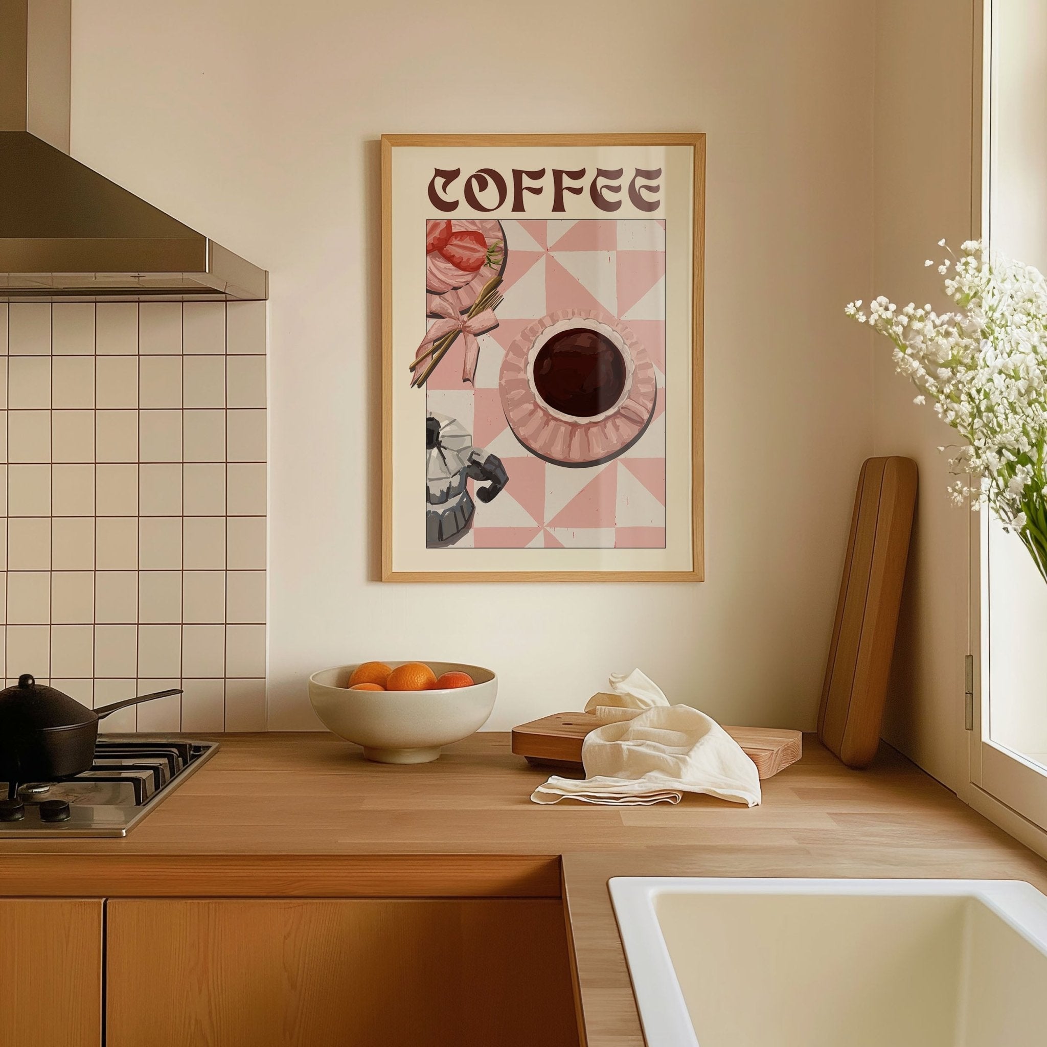 Coffee Poster – Cozy Breakfast Kitchen Wall Art Print (Digital & Printed Options) - Evergreen Posters