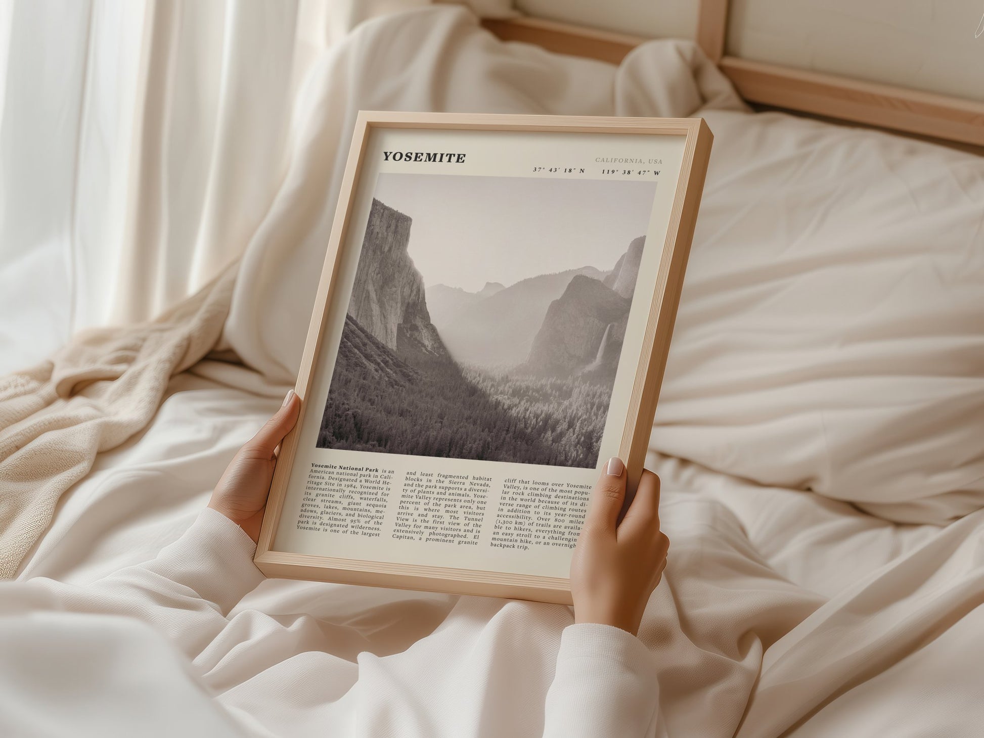 Yosemite Poster | Black & White National Park Wall Art | California Nature Print - Evergreen Posters