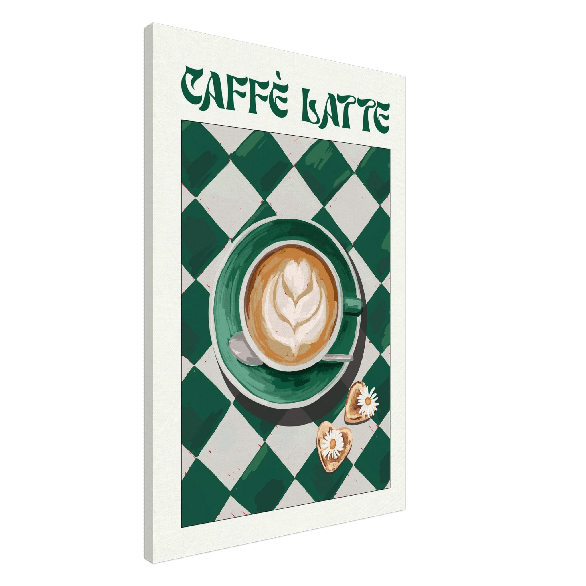Caffè Latte Poster – Playful Coffee Kitchen Wall Art Print (Digital & Printed Options) - Evergreen Posters