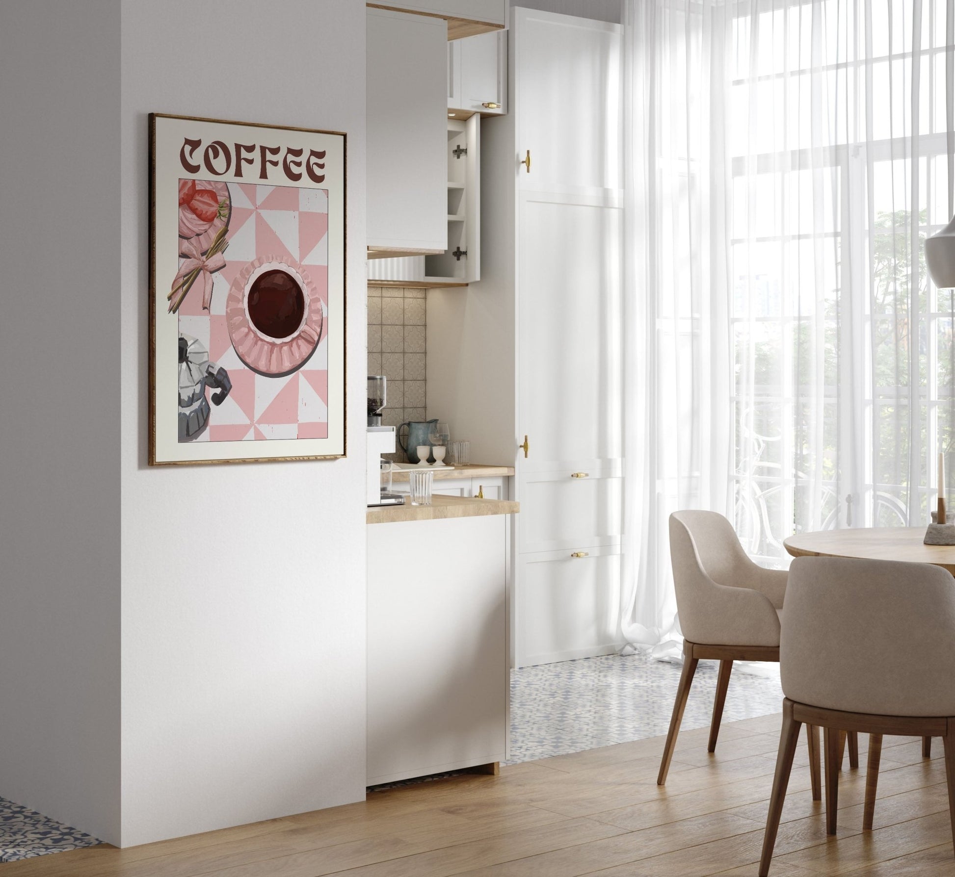 Coffee Poster – Cozy Breakfast Kitchen Wall Art Print (Digital & Printed Options) - Evergreen Posters