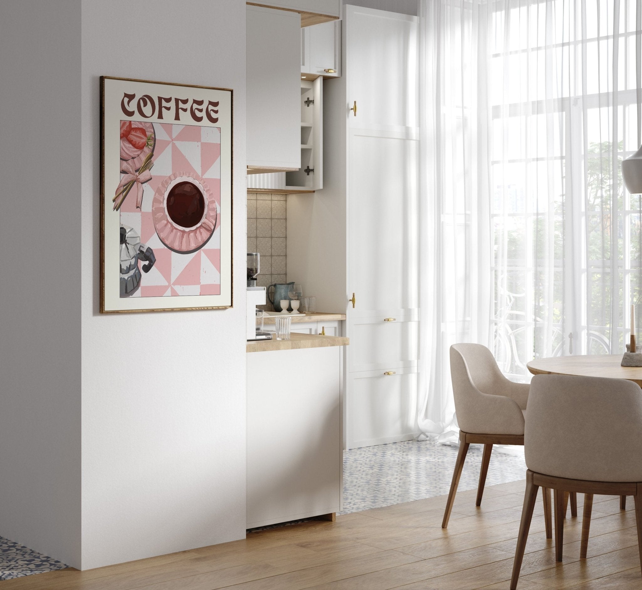 Coffee Poster – Cozy Breakfast Kitchen Wall Art Print (Digital & Printed Options) - Evergreen Posters