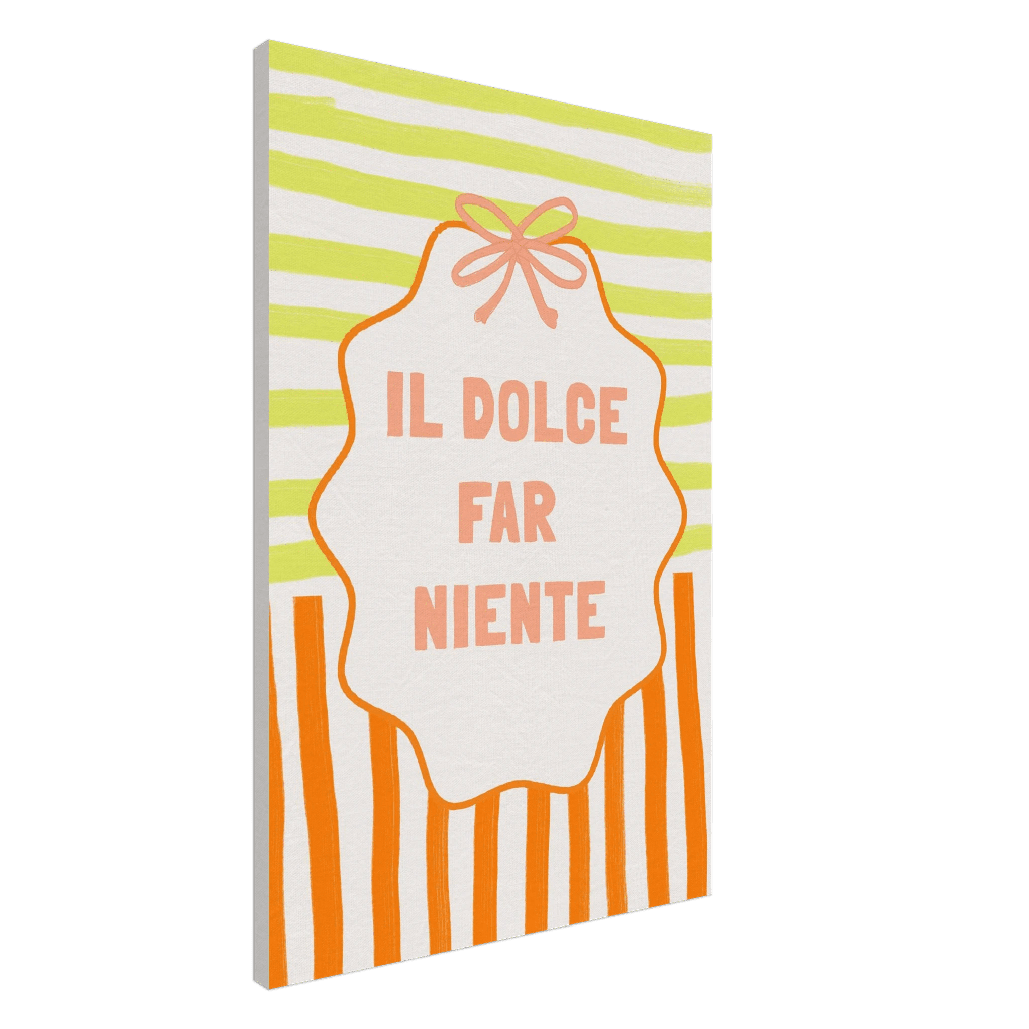 Il Dolce Far Niente Italian Print | Coquette Stripe Wall Art - Evergreen Posters