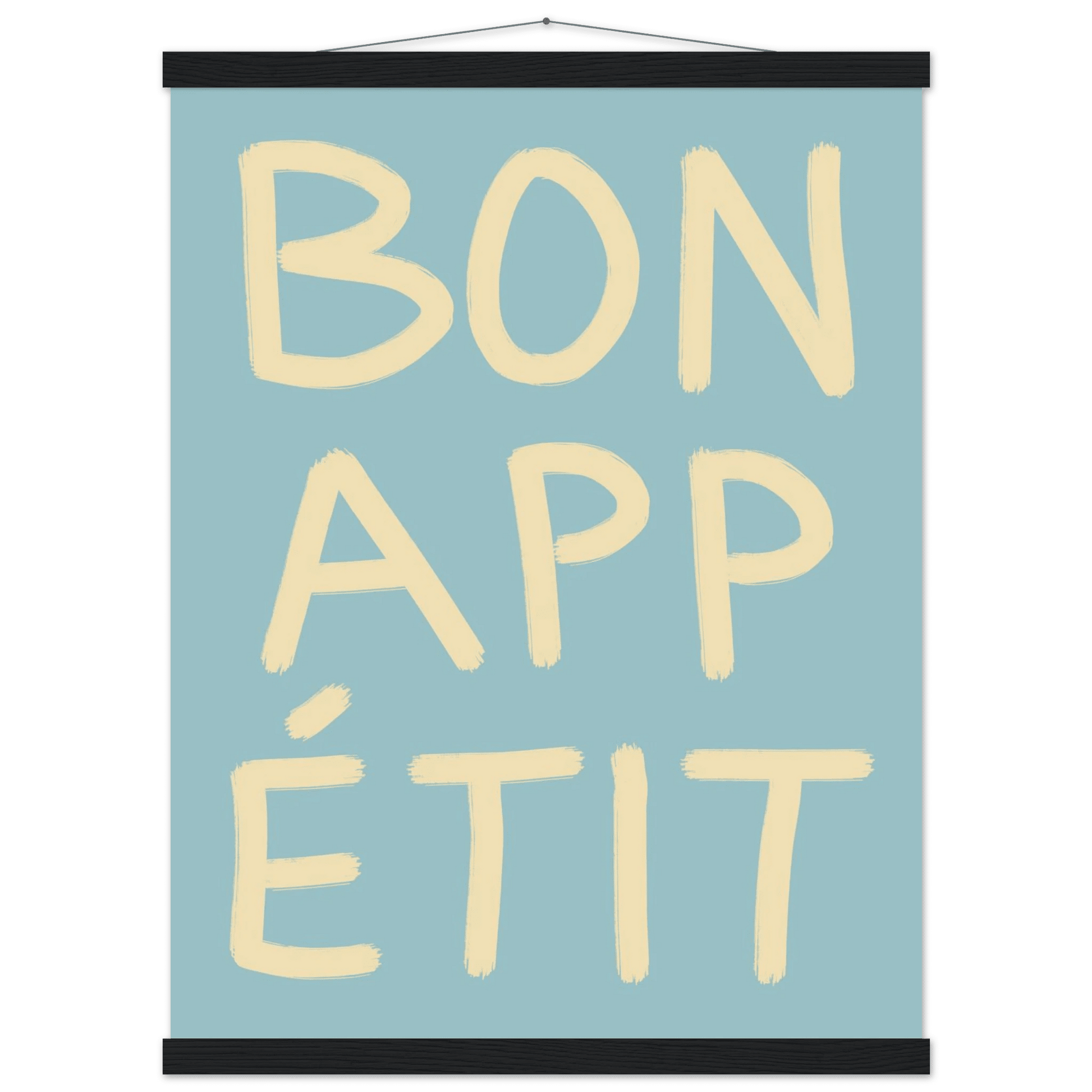 Bon Appétit Kitchen Poster | French Typography Wall Art | Retro Dining Room Print Decor - Evergreen Posters