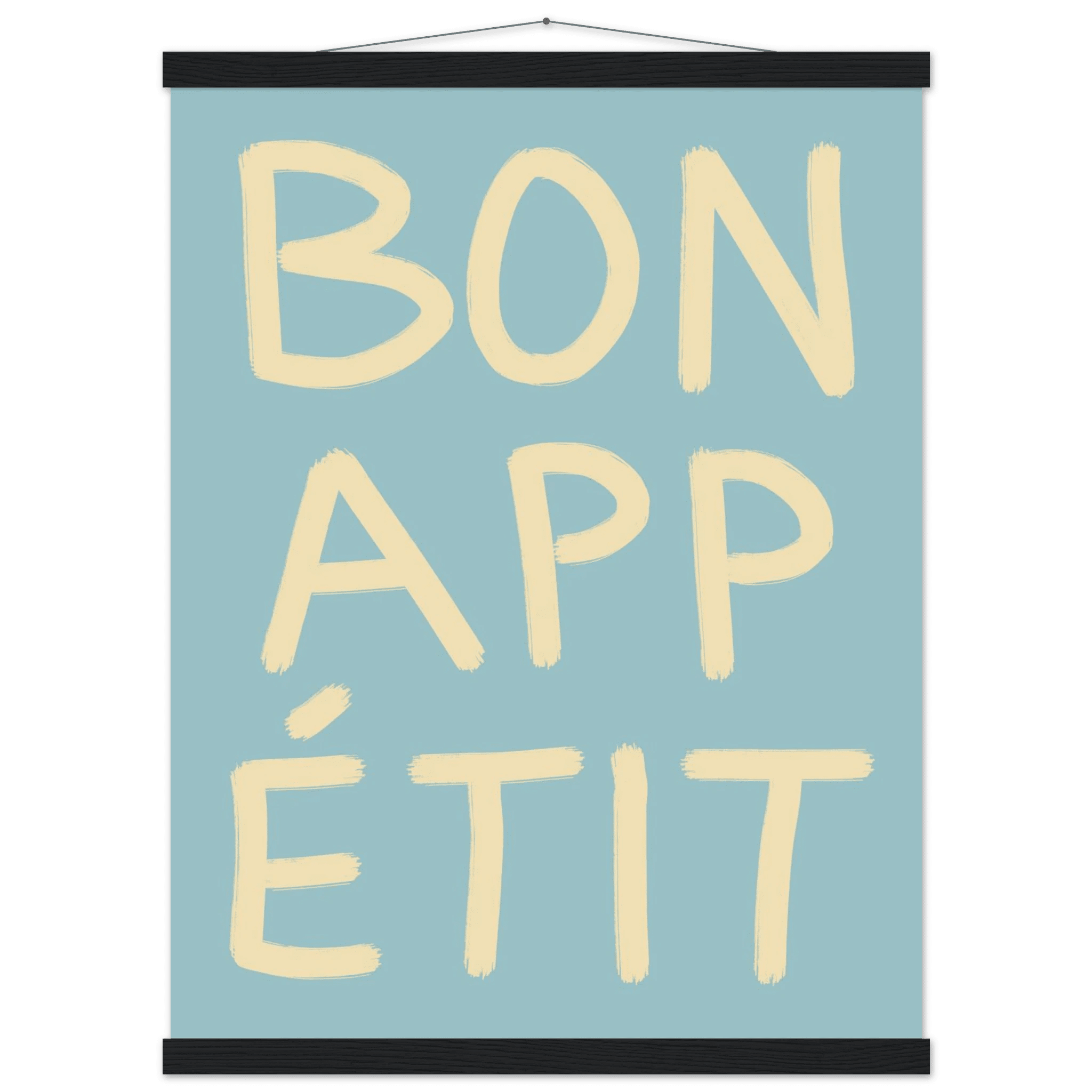 Bon Appétit Kitchen Poster | French Typography Wall Art | Retro Dining Room Print Decor - Evergreen Posters