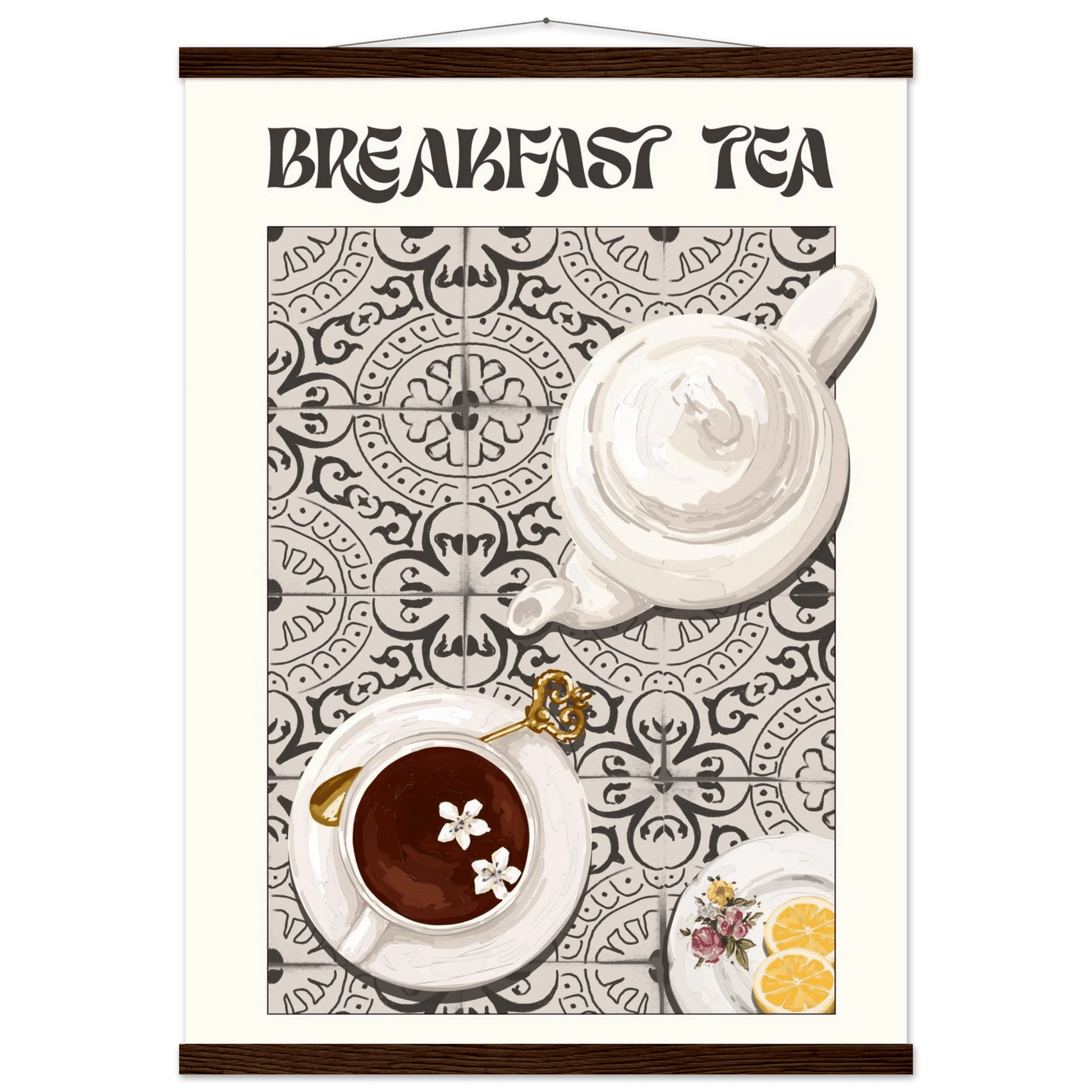 Breakfast Tea Poster – Cozy Kitchen Wall Art Print (Digital & Printed Options) - Evergreen Posters