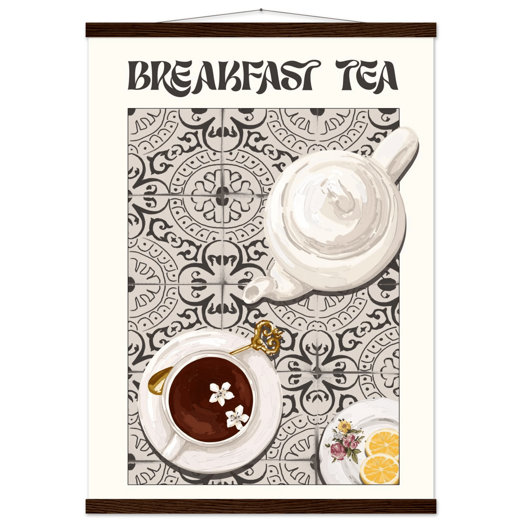Breakfast Tea Poster – Cozy Kitchen Wall Art Print (Digital & Printed Options) - Evergreen Posters