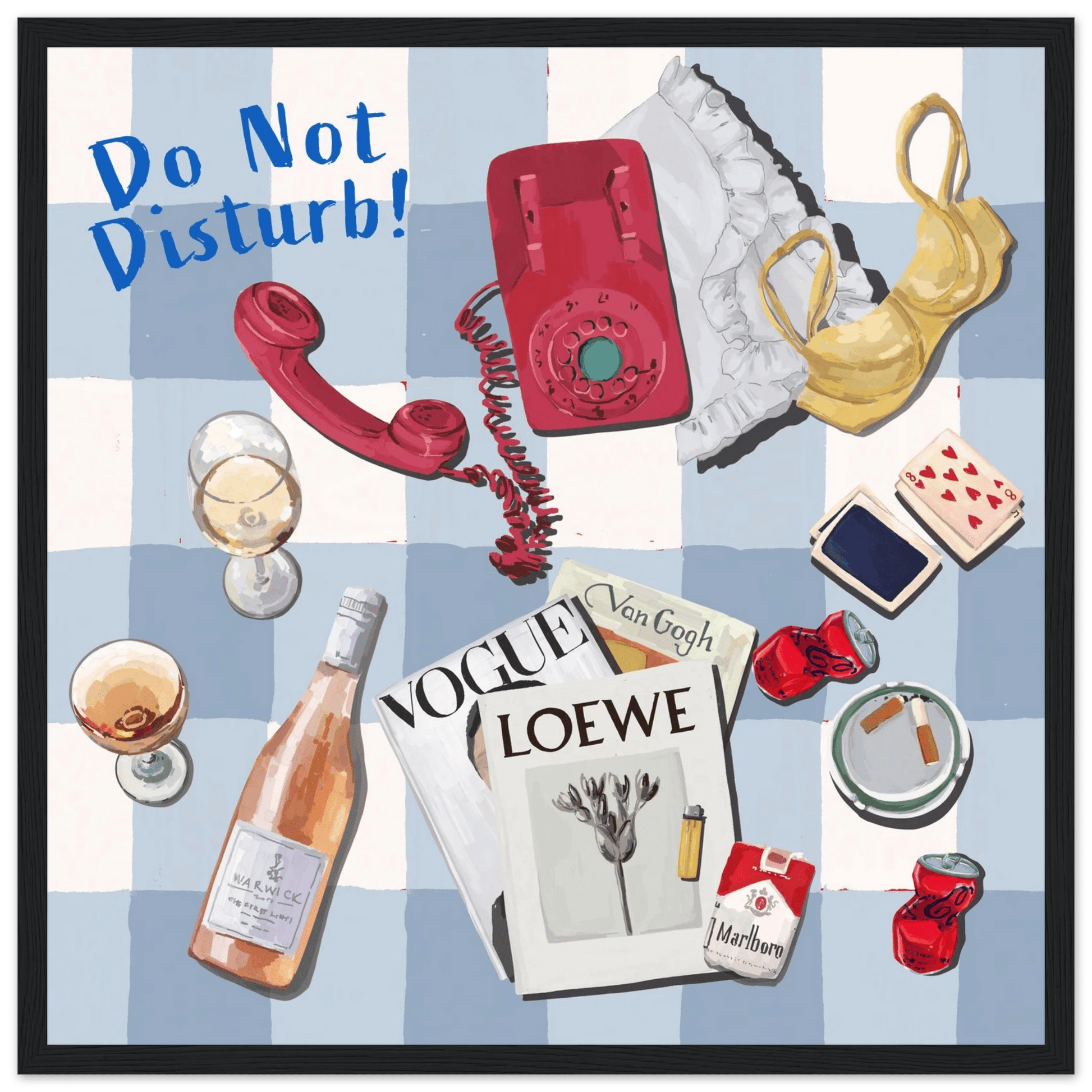 Do Not Disturb Poster | Dopamine Wall Art | Retro Bedroom Quote Print - Evergreen Posters - 22