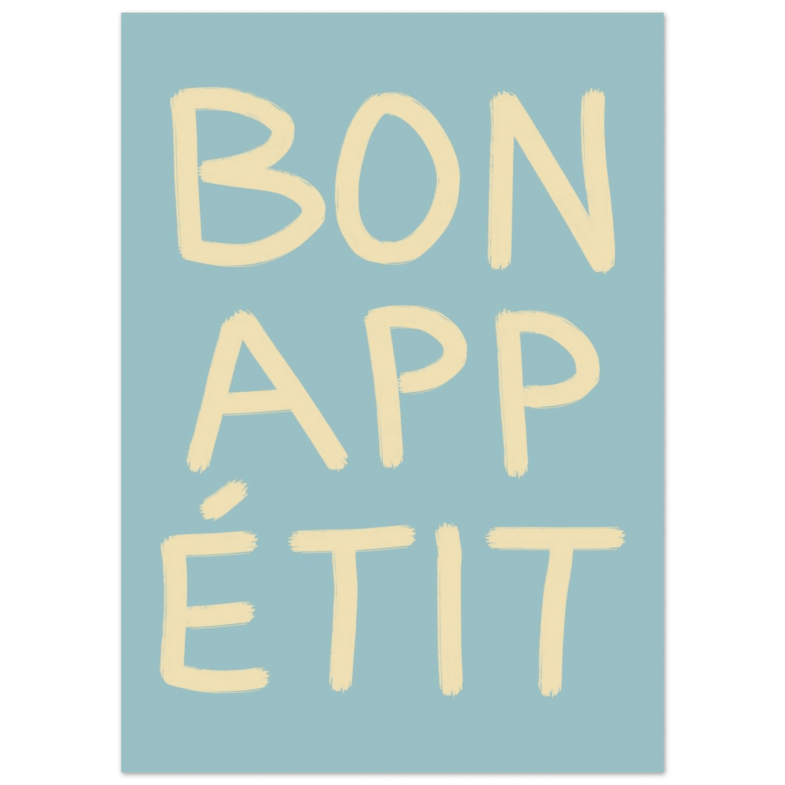 Bon Appétit Kitchen Poster | French Typography Wall Art | Retro Dining Room Print Decor - Evergreen Posters