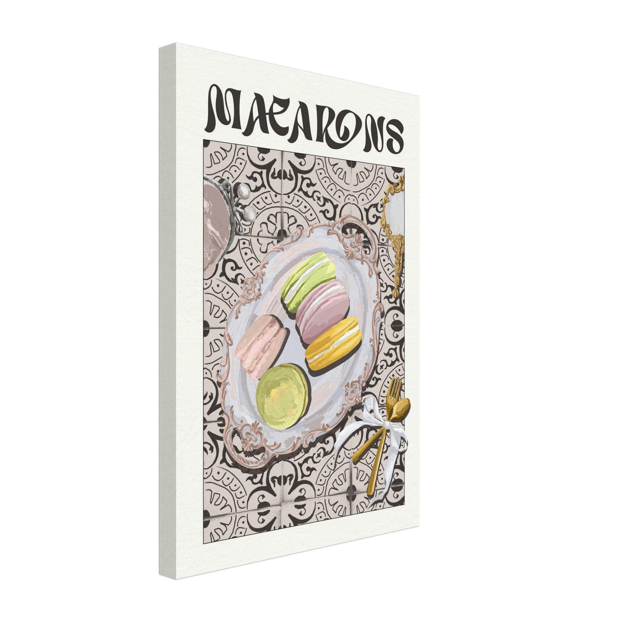 Macarons Poster – Playful French Patisserie Kitchen Wall Art Print (Digital & Printed Options) - Evergreen Posters