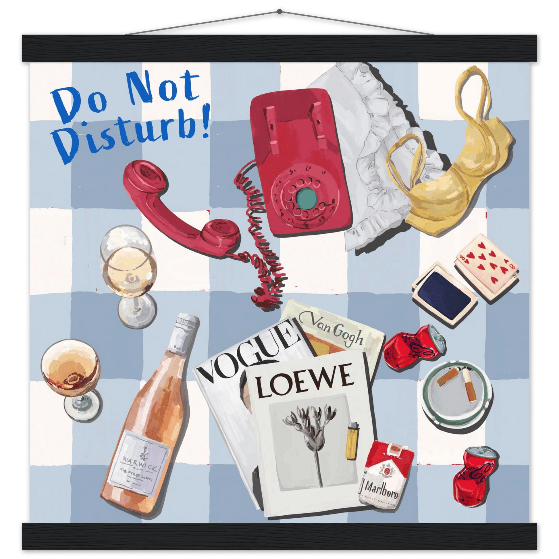 Do Not Disturb Poster | Dopamine Wall Art | Retro Bedroom Quote Print - Evergreen Posters - 30