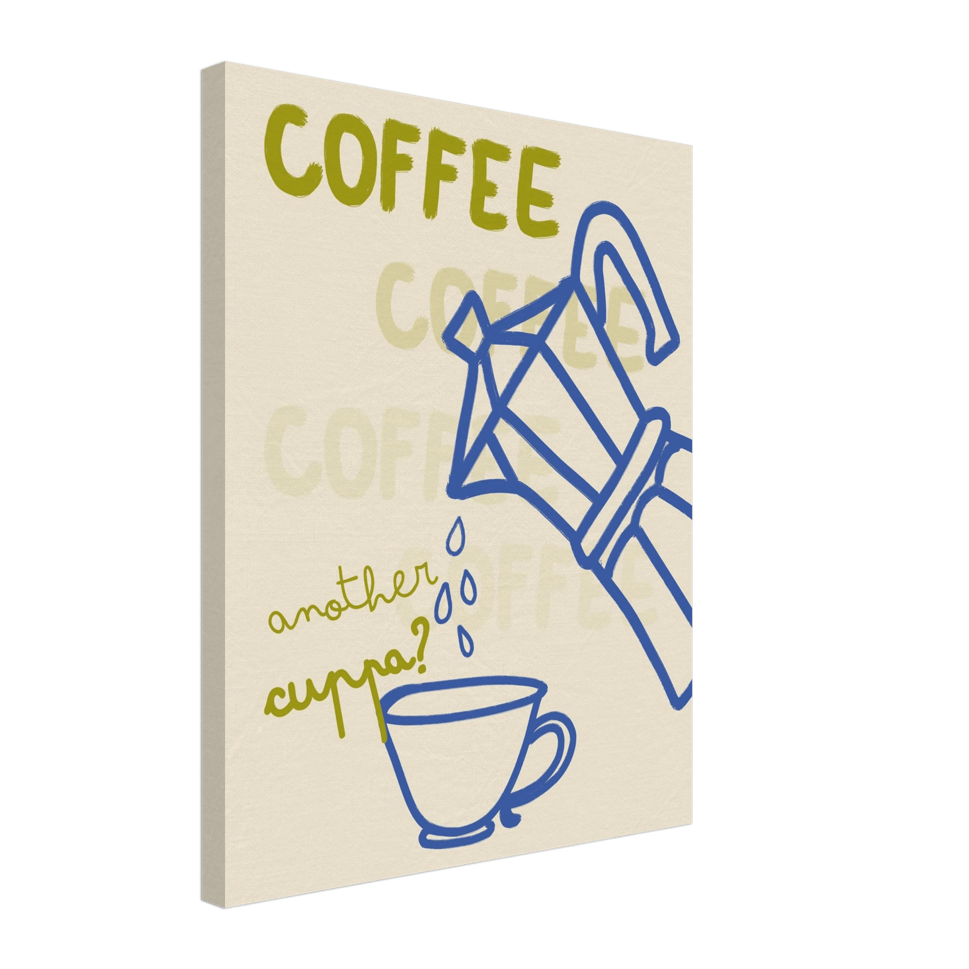 Coffee Print | Another Cuppa Moka Pot Wall Art | Kitchen Coffee Poster - Evergreen Posters