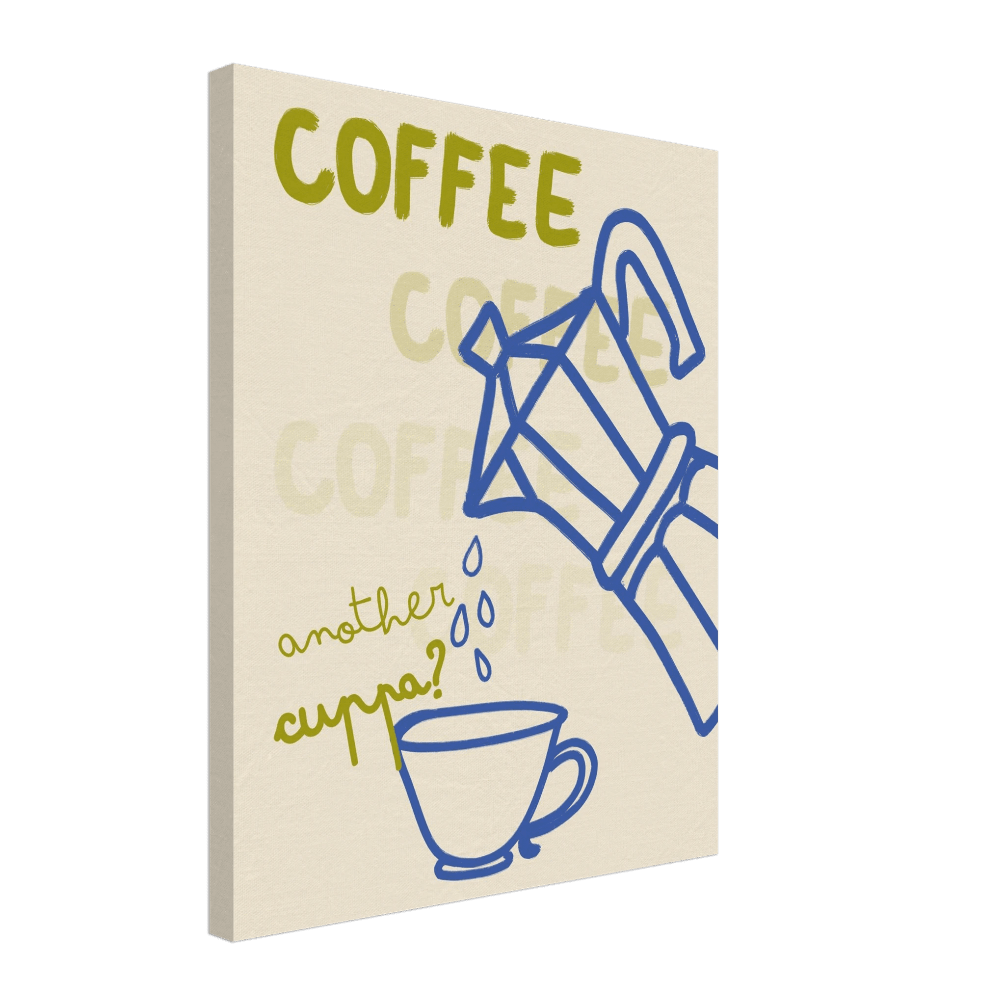 Coffee Print | Another Cuppa Moka Pot Wall Art | Kitchen Coffee Poster - Evergreen Posters