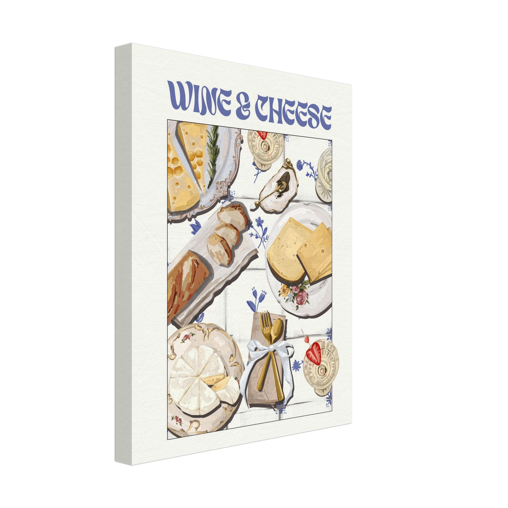 Wine & Cheese Poster – Elegant Kitchen & Dining Wall Art Print (Digital & Printed Options) - Evergreen Posters
