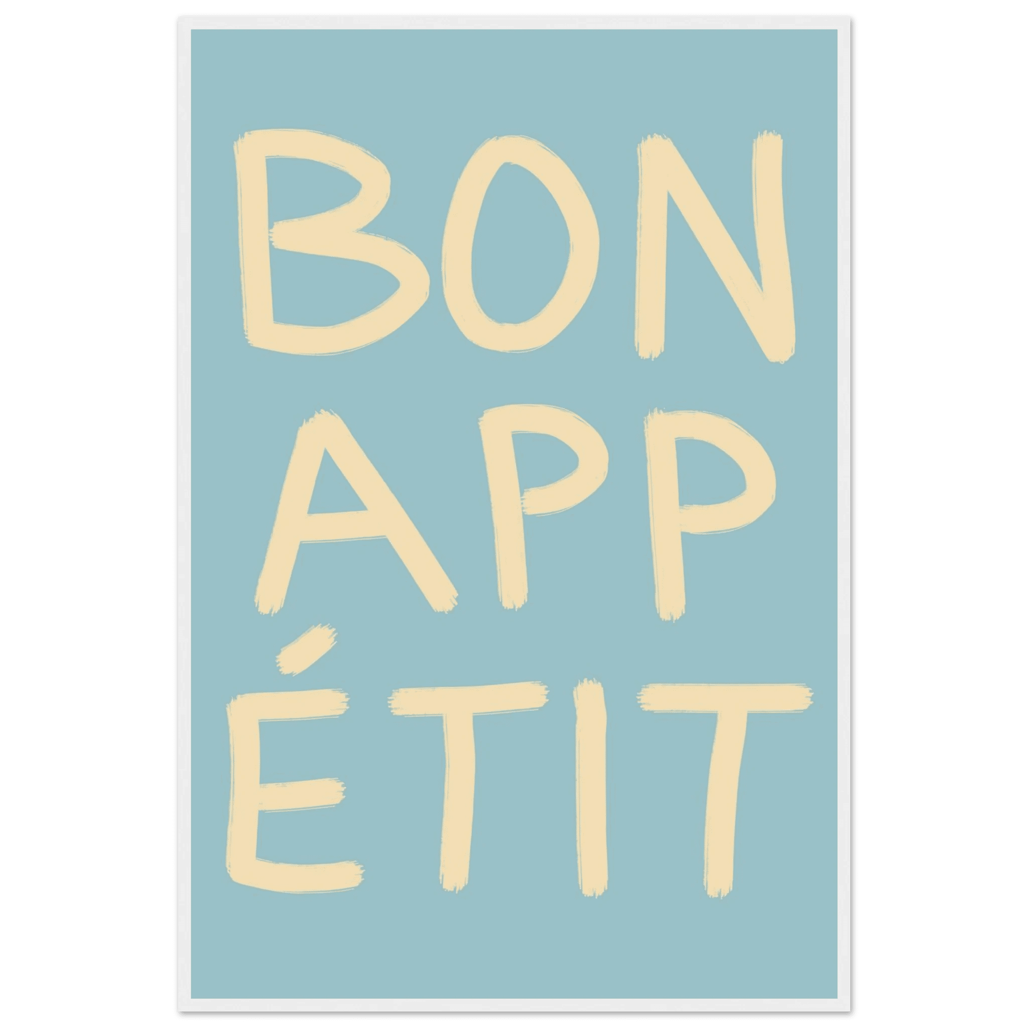 Bon Appétit Kitchen Poster | French Typography Wall Art | Retro Dining Room Print Decor - Evergreen Posters