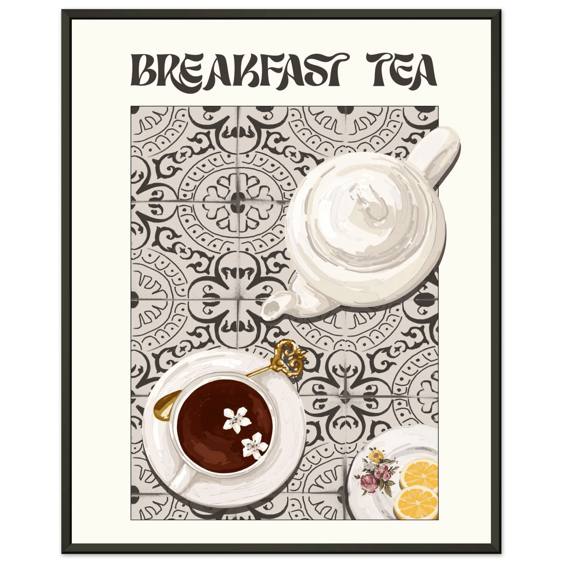 Breakfast Tea Poster – Cozy Kitchen Wall Art Print (Digital & Printed Options) - Evergreen Posters
