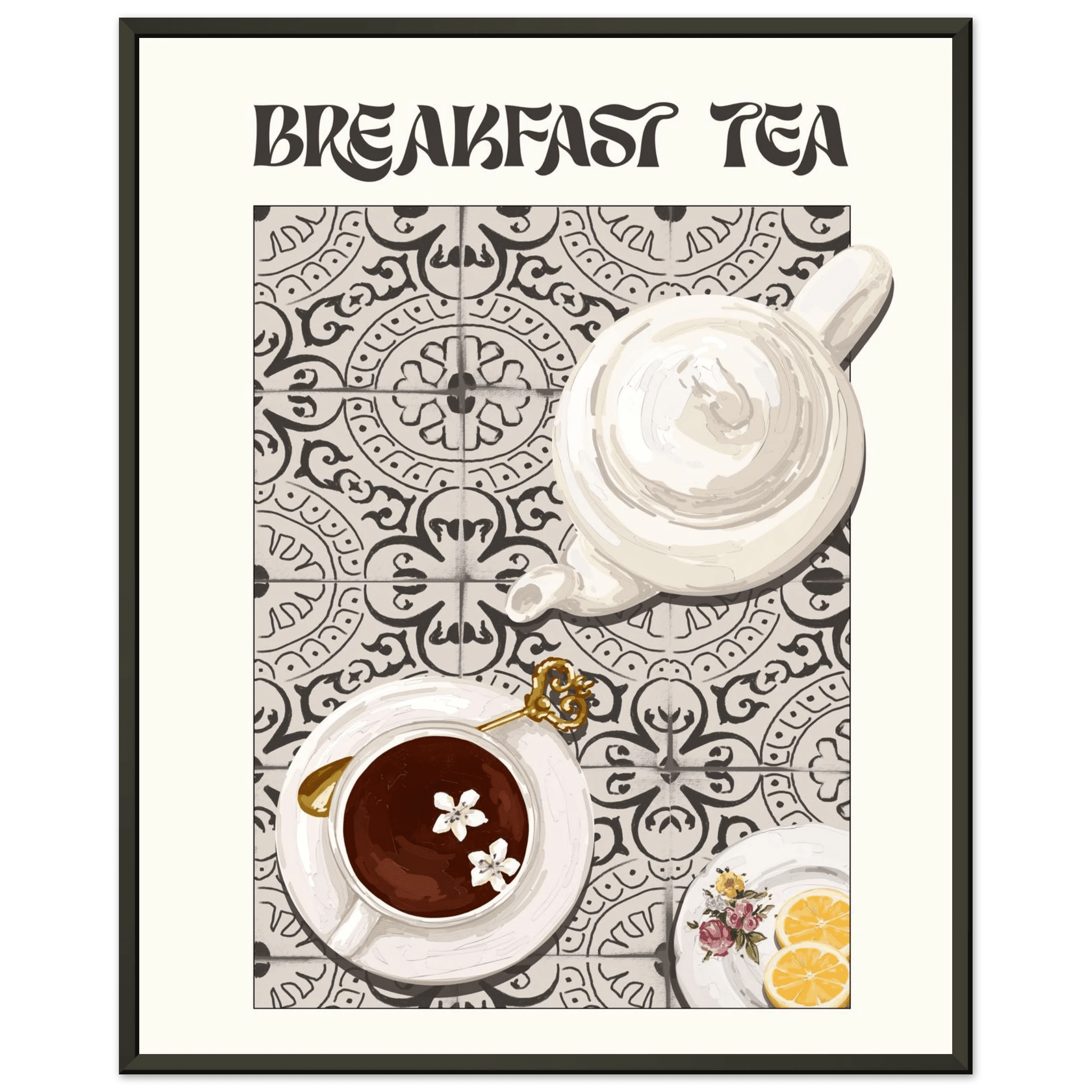 Breakfast Tea Poster – Cozy Kitchen Wall Art Print (Digital & Printed Options) - Evergreen Posters
