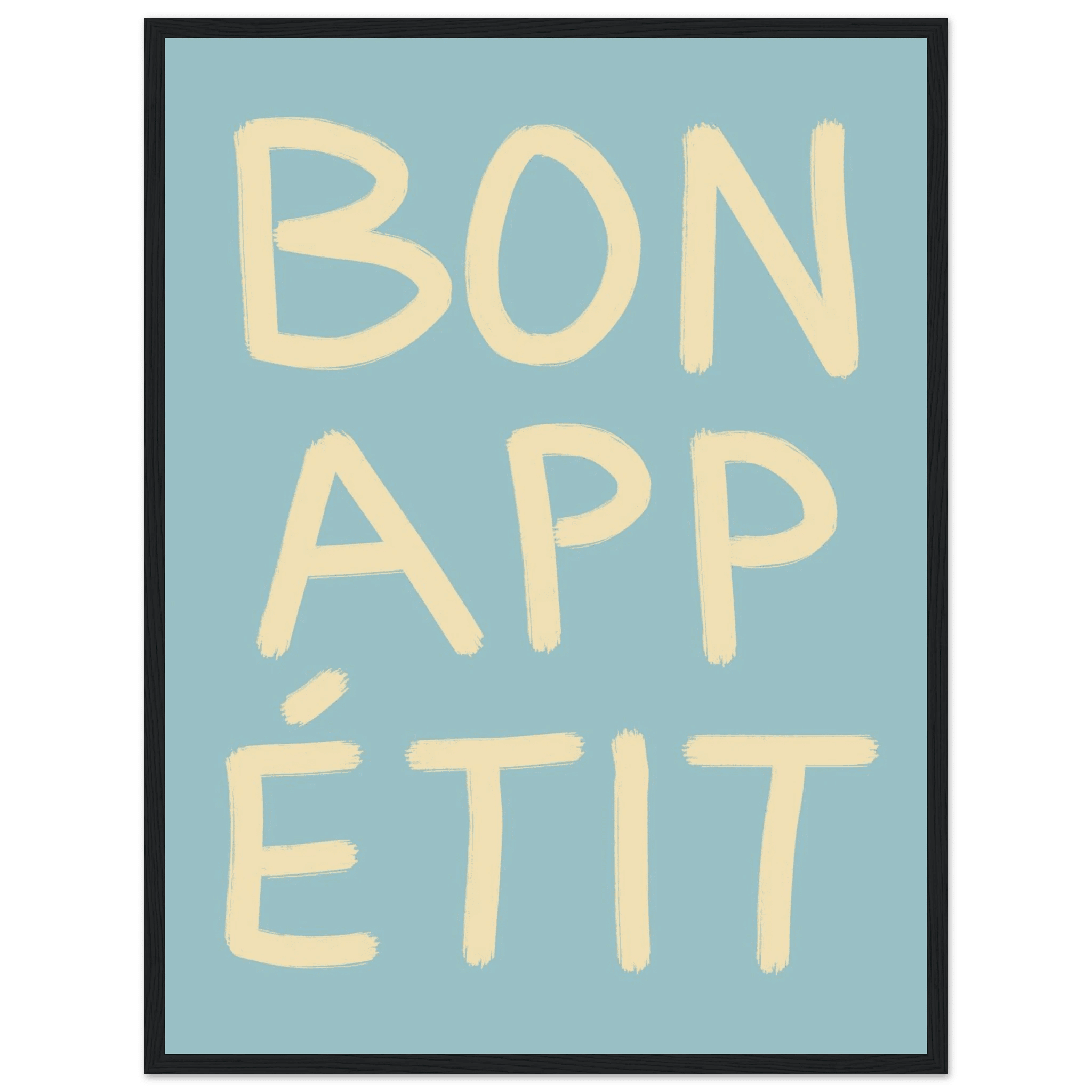 Bon Appétit Kitchen Poster | French Typography Wall Art | Retro Dining Room Print Decor - Evergreen Posters