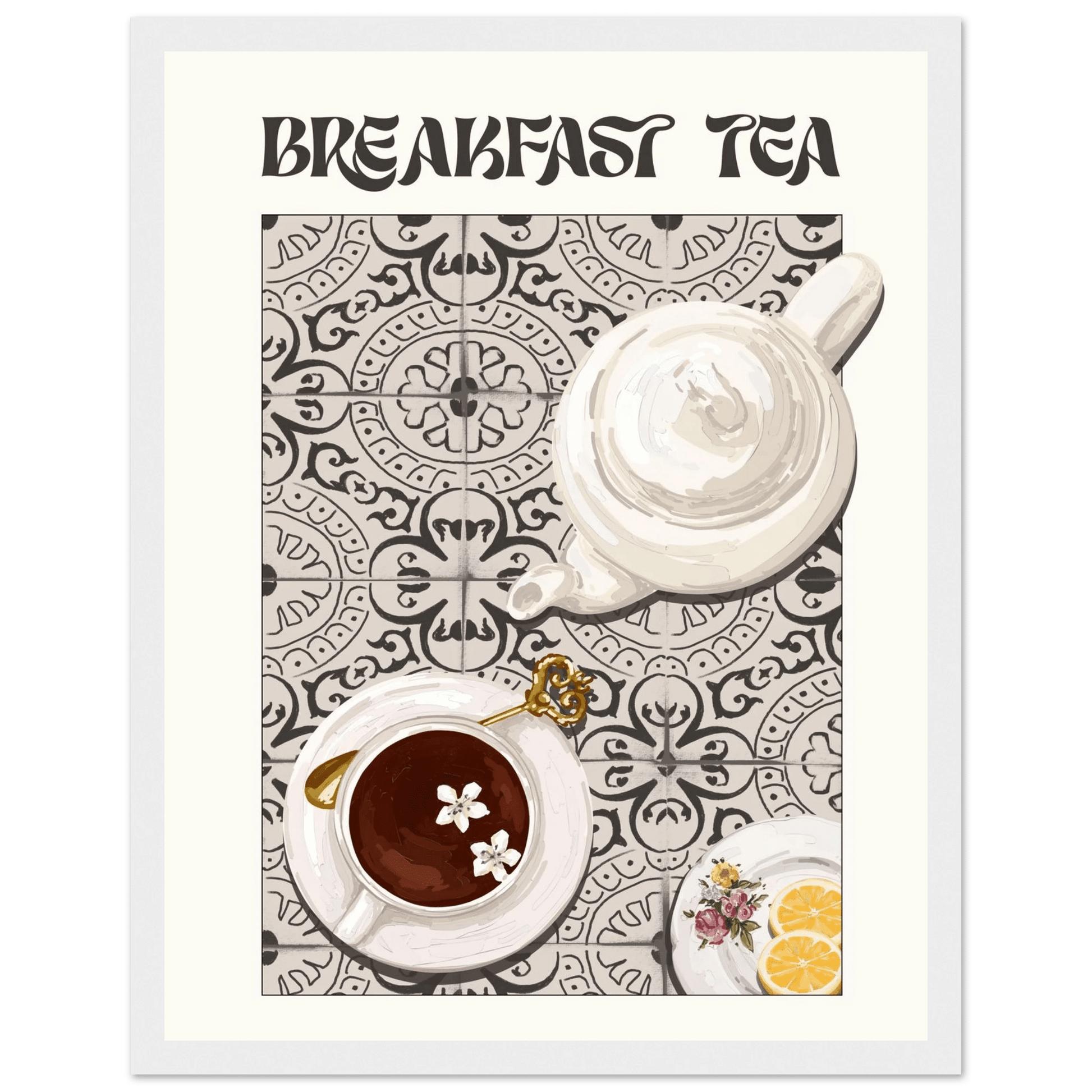 Breakfast Tea Poster – Cozy Kitchen Wall Art Print (Digital & Printed Options) - Evergreen Posters