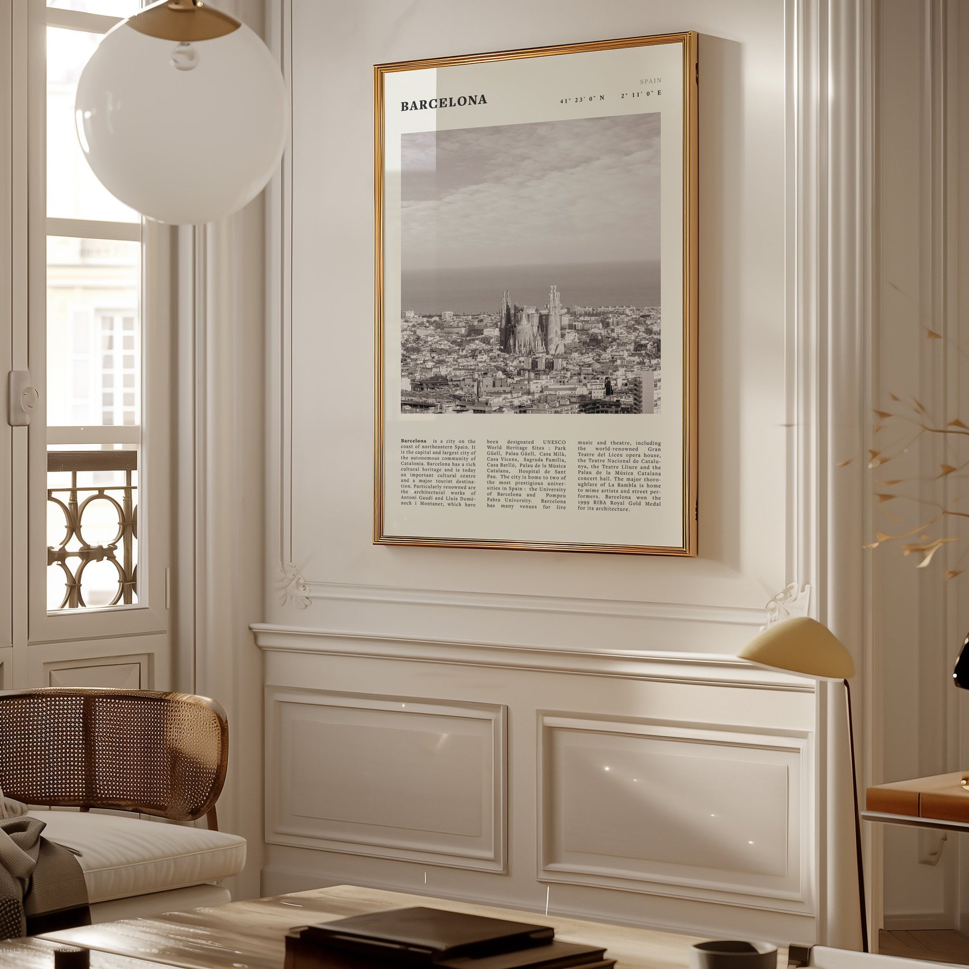 Barcelona Poster | Black & White Sagrada Familia Wall Art | Spain Travel Print - Evergreen Posters