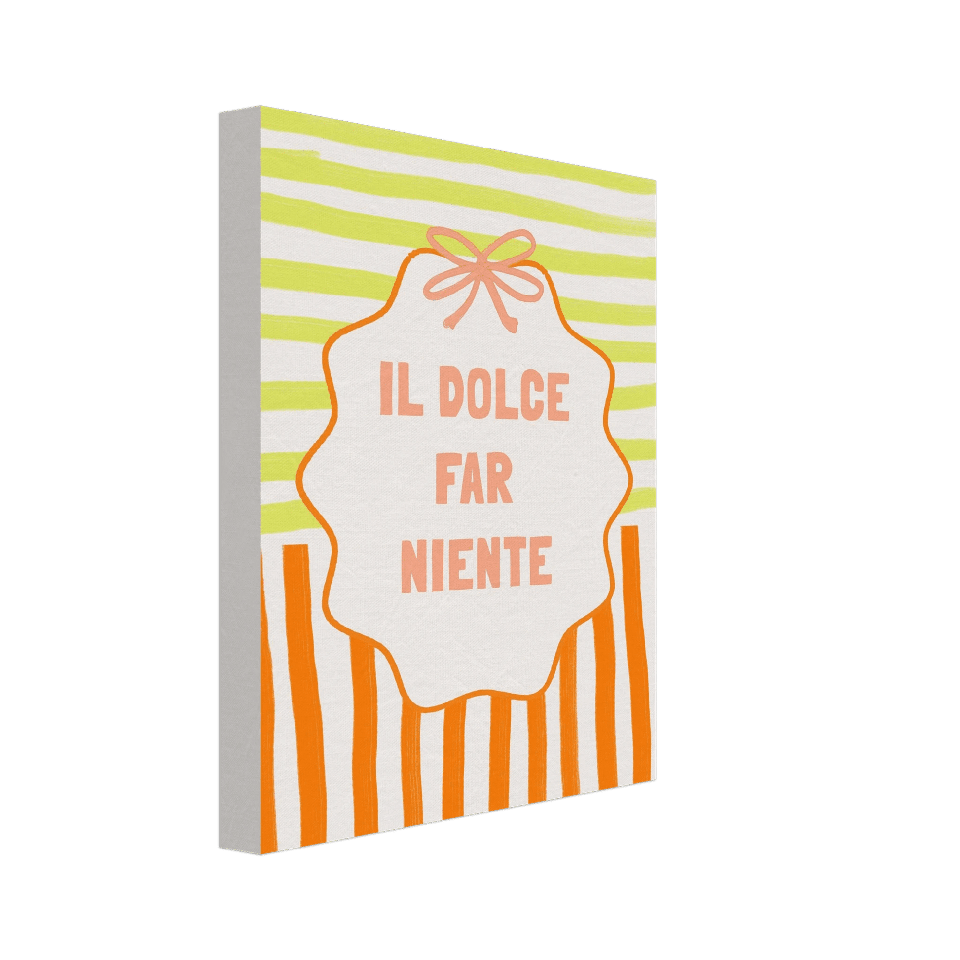 Il Dolce Far Niente Italian Print | Coquette Stripe Wall Art - Evergreen Posters
