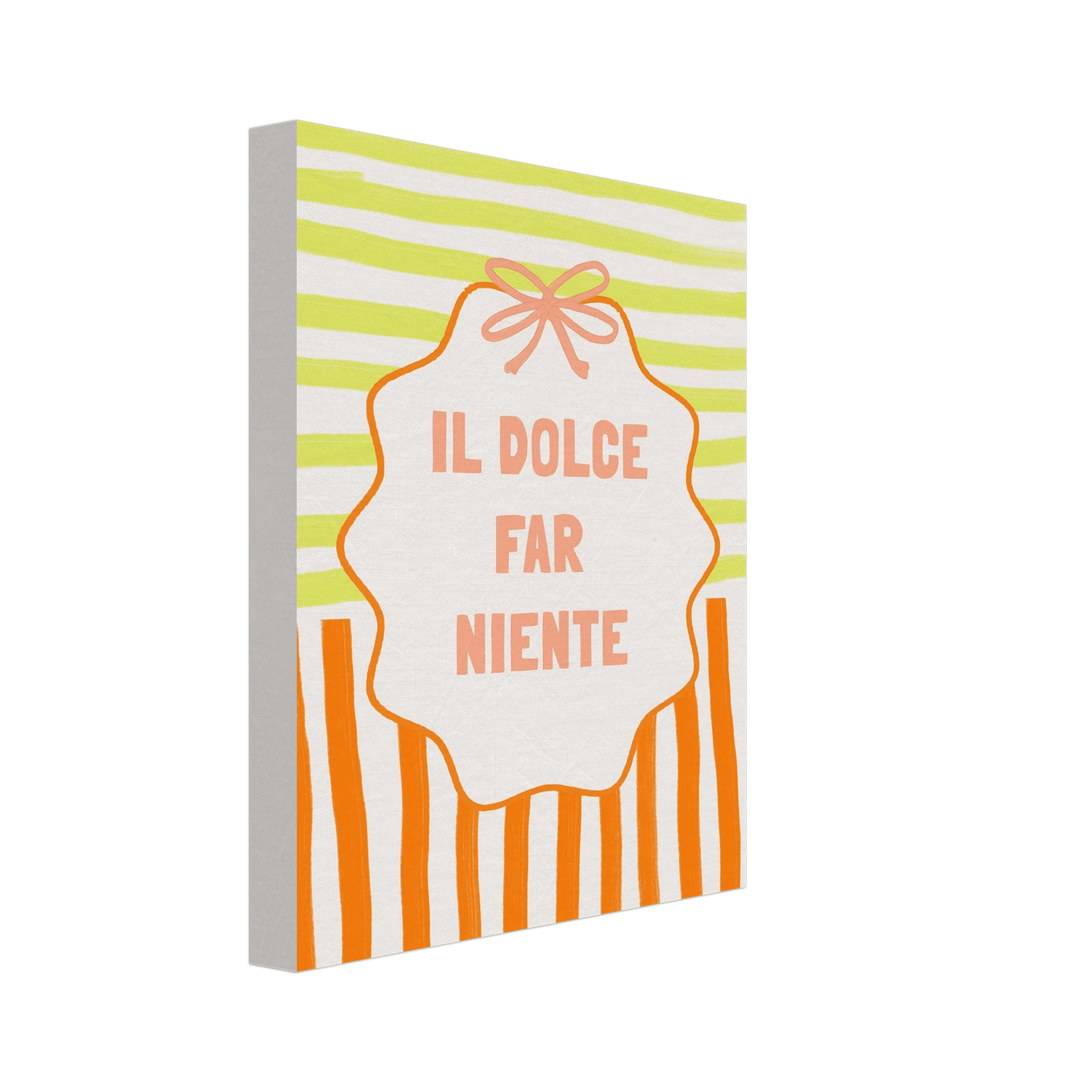 Il Dolce Far Niente Italian Print | Coquette Stripe Wall Art - Evergreen Posters