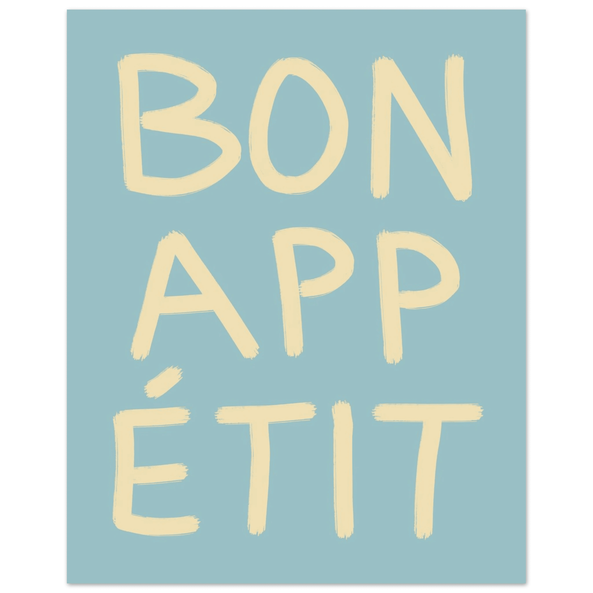Bon Appétit Kitchen Poster | French Typography Wall Art | Retro Dining Room Print Decor - Evergreen Posters