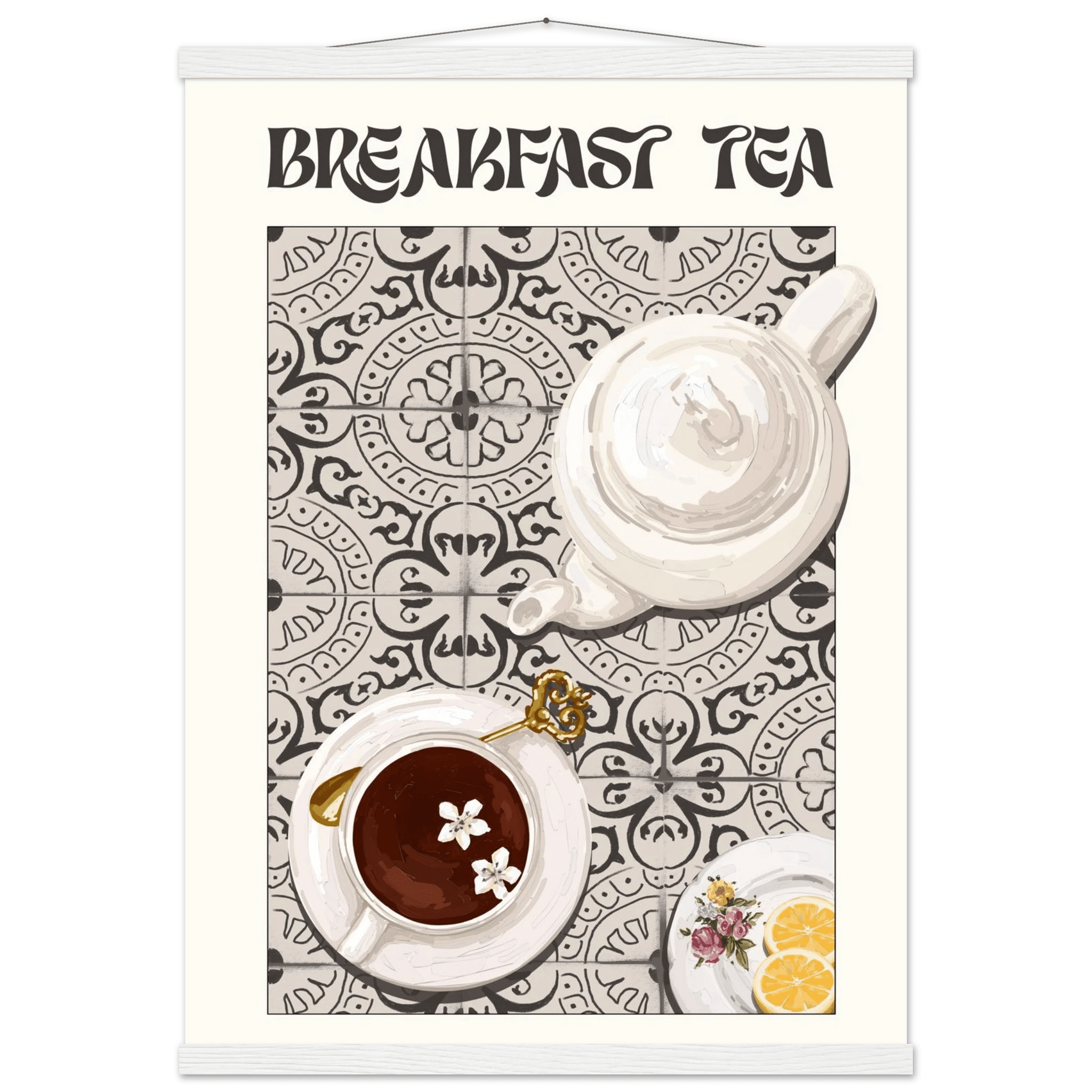 Breakfast Tea Poster – Cozy Kitchen Wall Art Print (Digital & Printed Options) - Evergreen Posters