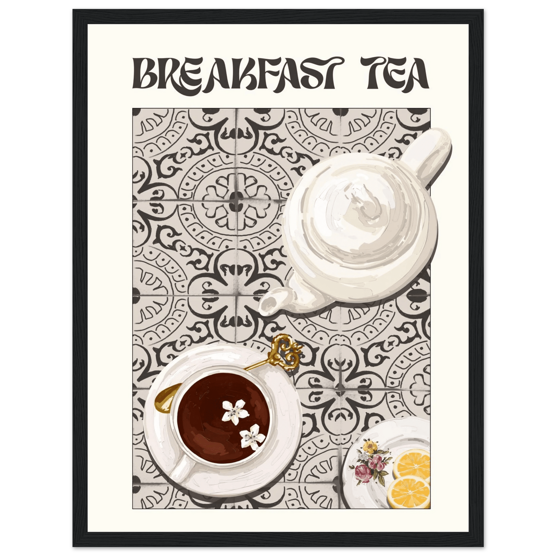 Breakfast Tea Poster – Cozy Kitchen Wall Art Print (Digital & Printed Options) - Evergreen Posters