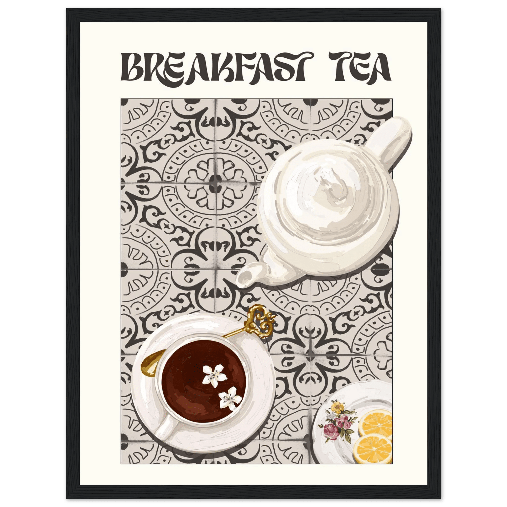 Breakfast Tea Poster – Cozy Kitchen Wall Art Print (Digital & Printed Options) - Evergreen Posters