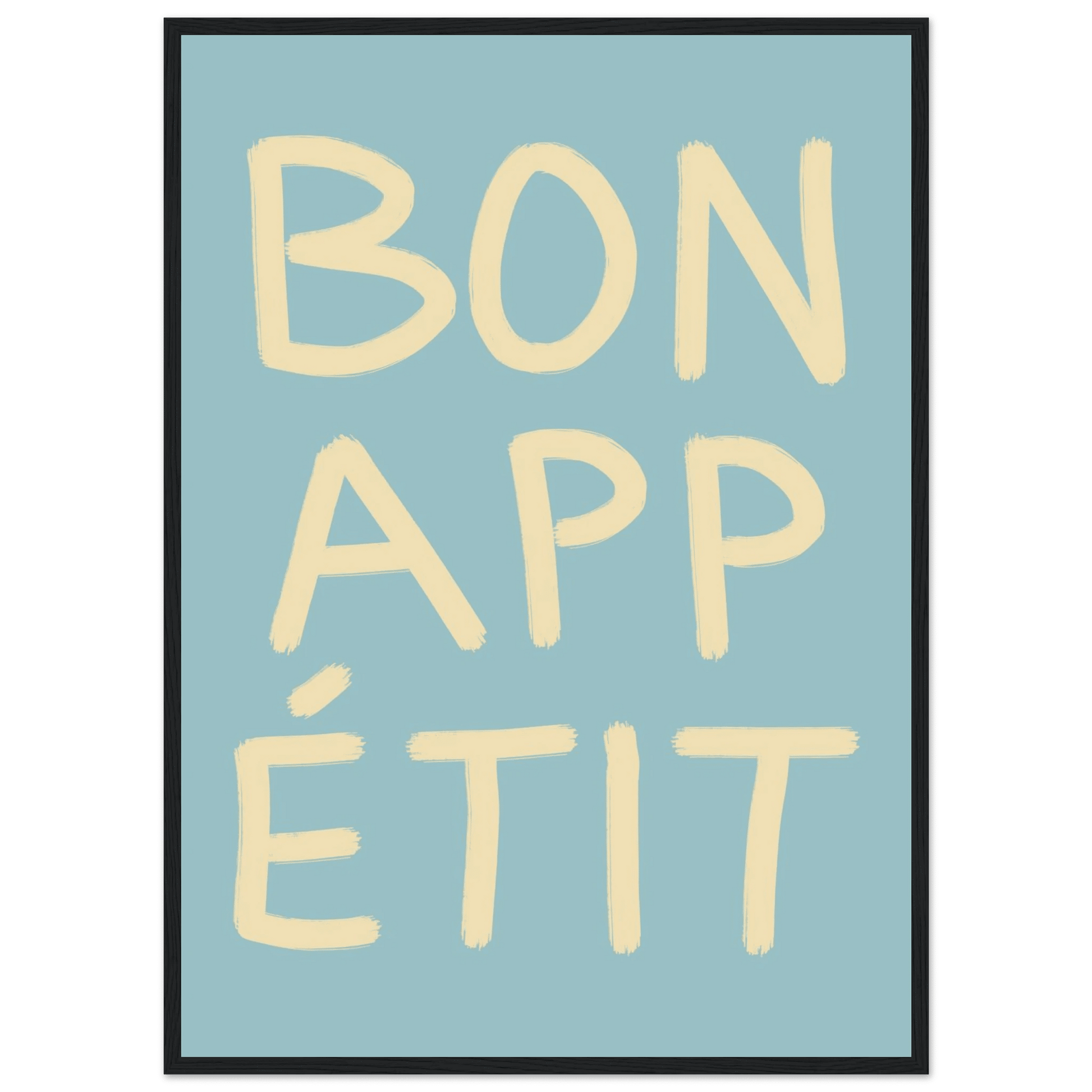 Bon Appétit Kitchen Poster | French Typography Wall Art | Retro Dining Room Print Decor - Evergreen Posters