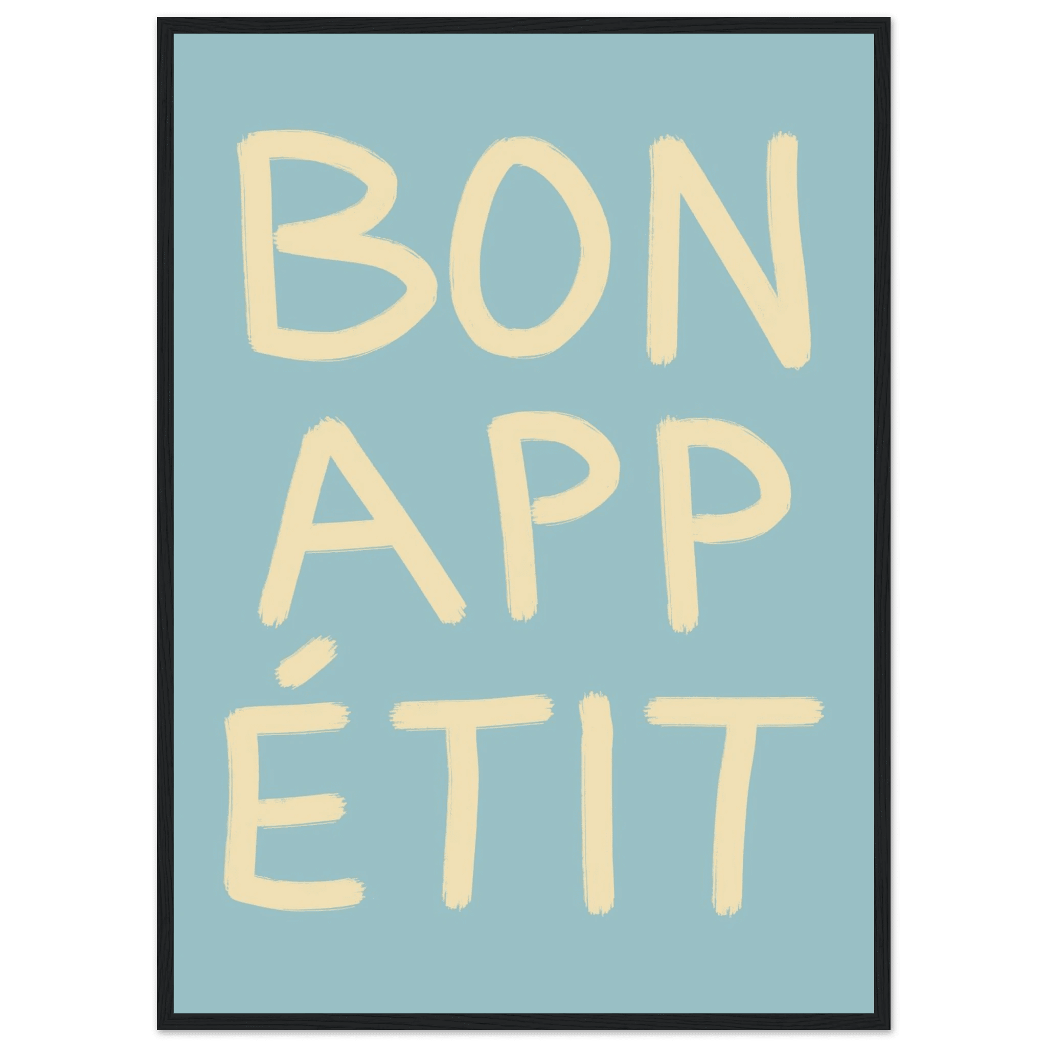 Bon Appétit Kitchen Poster | French Typography Wall Art | Retro Dining Room Print Decor - Evergreen Posters