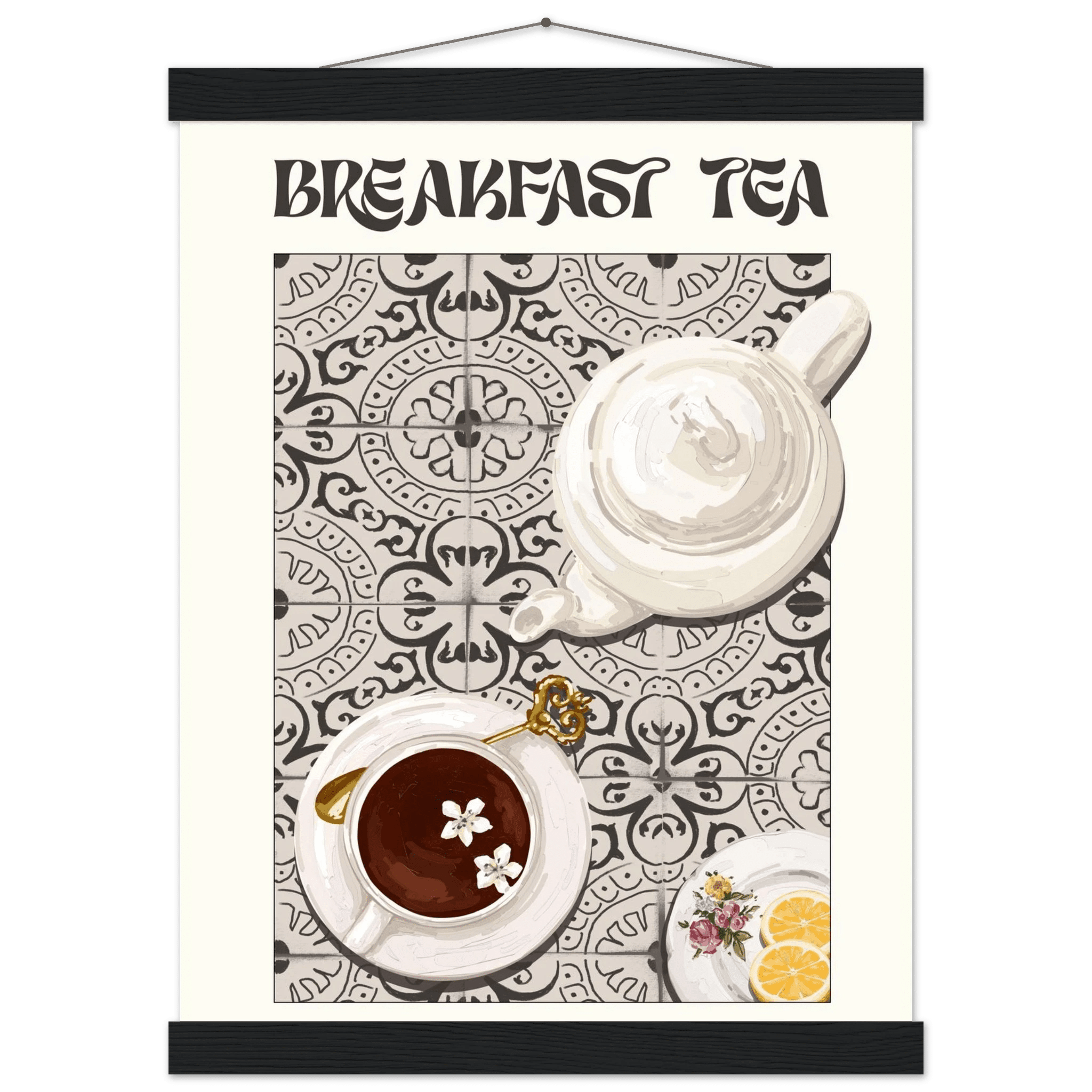 Breakfast Tea Poster – Cozy Kitchen Wall Art Print (Digital & Printed Options) - Evergreen Posters
