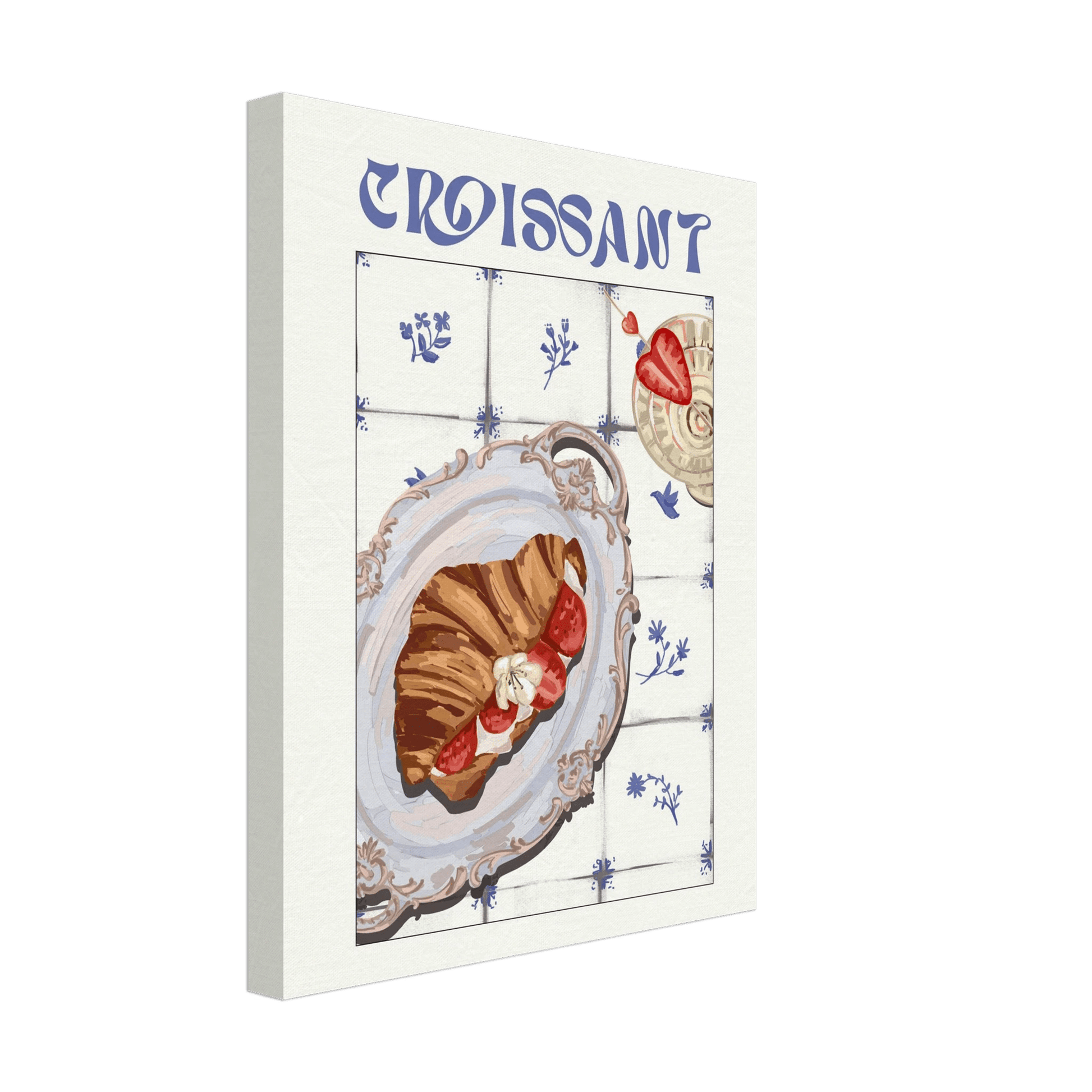 Croissant Poster – Charming French Breakfast Kitchen Wall Art Print (Digital & Printed Options) - Evergreen Posters