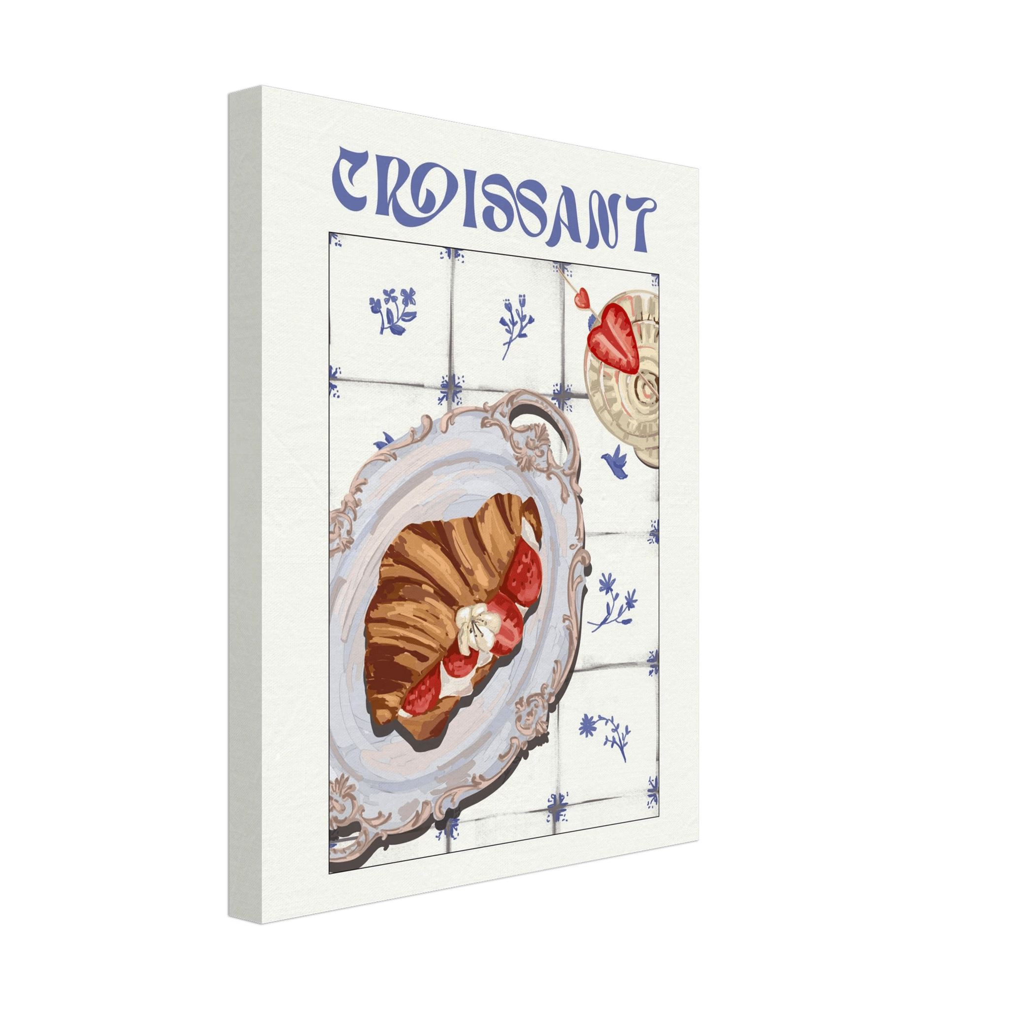 Croissant Poster – Charming French Breakfast Kitchen Wall Art Print (Digital & Printed Options) - Evergreen Posters