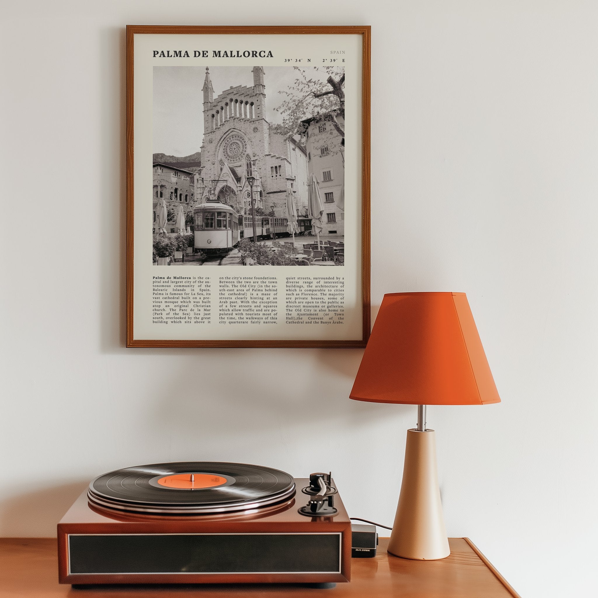 Palma de Mallorca Poster | Black & White Spain Wall Art | Travel Print | Mediterranean Decor - Evergreen Posters