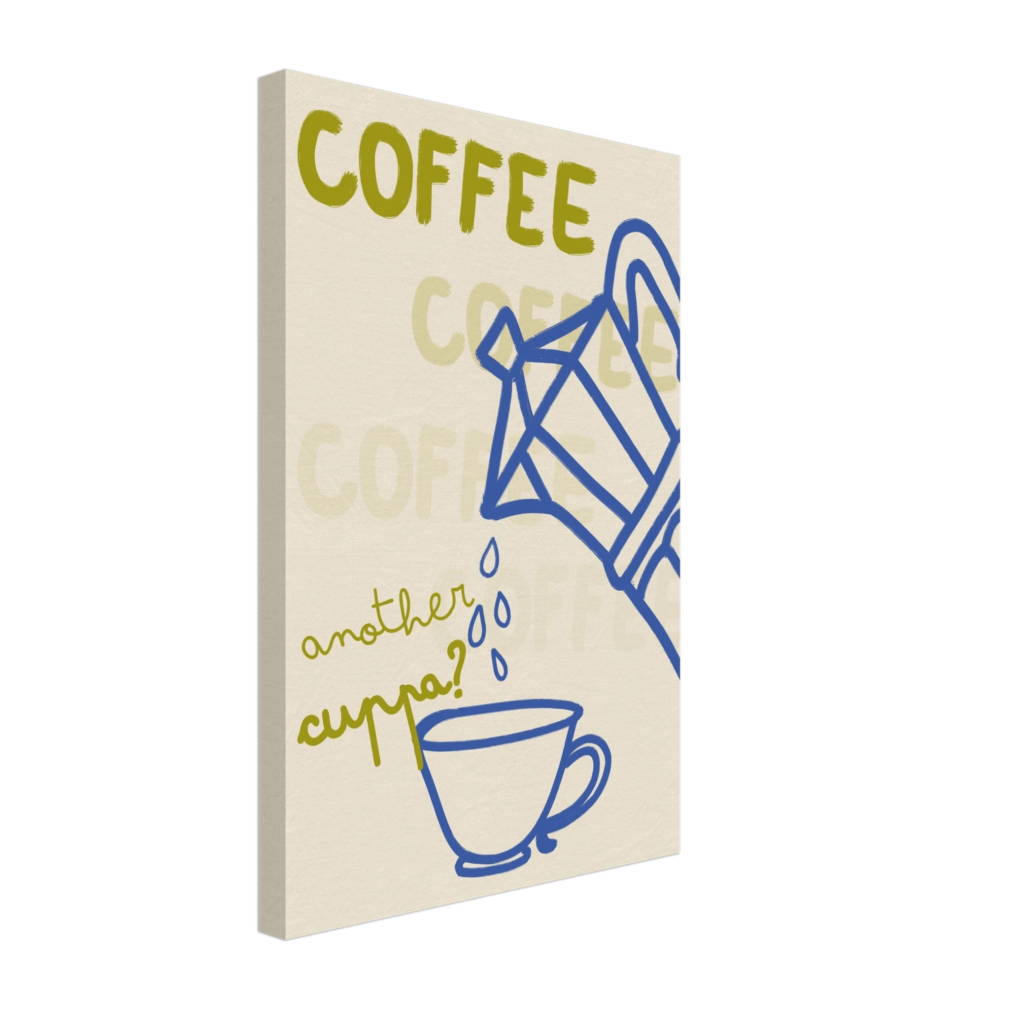Coffee Print | Another Cuppa Moka Pot Wall Art | Kitchen Coffee Poster - Evergreen Posters